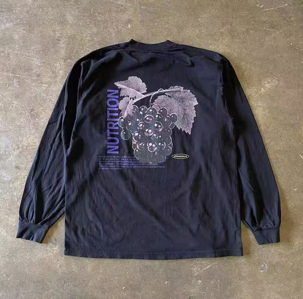 Japanese Brand × Vintage Grape print black vintage cotton long sleeve tee Size US L / EU 52-54 / 3 - 1 Thumbnail