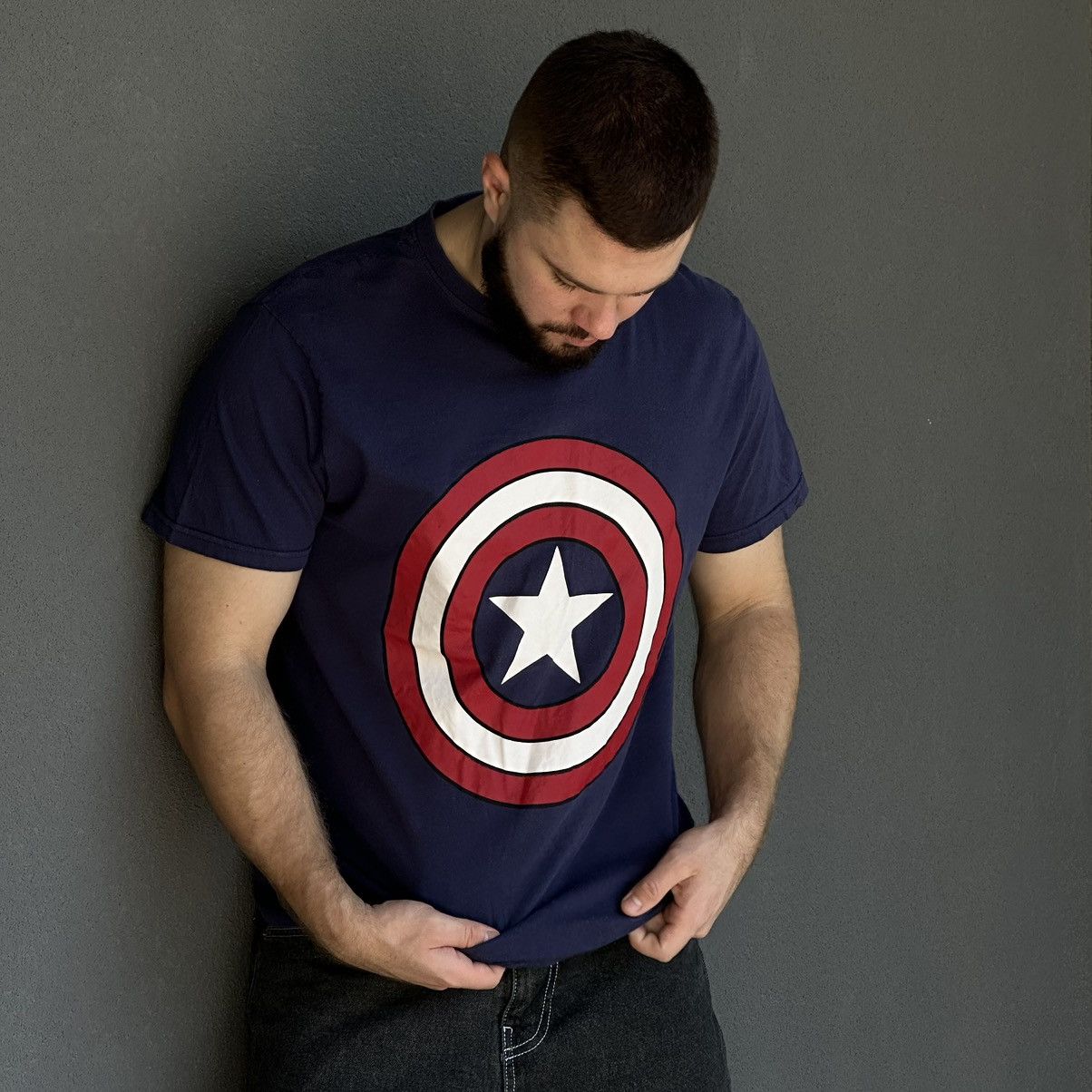 Marvel Comics × Vintage Vintage DC Marvel Comics T-shirts Capitan America Big Logo Size US L / EU 52-54 / 3 - 1 Thumbnail