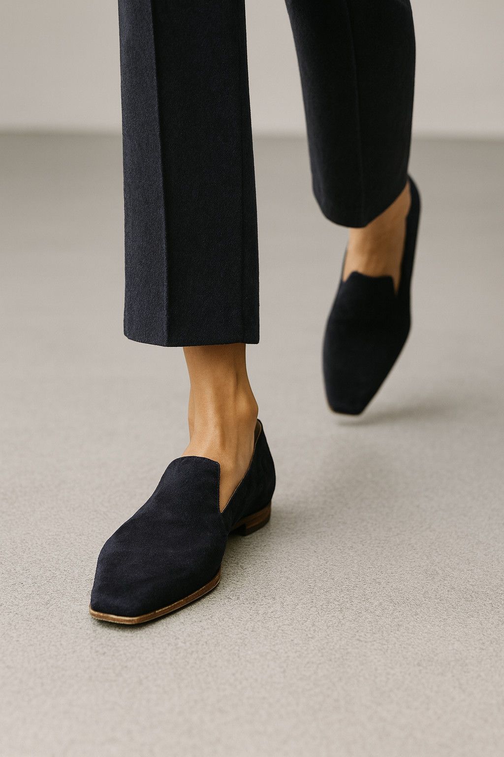 Other Cliff Dweller Suede Flats Navy Blue Minimalist Handmade 39 Size US 9 / IT 39 - 1 Thumbnail