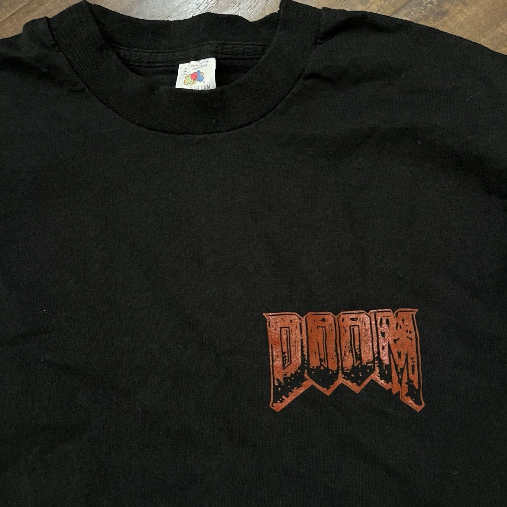 Fruit Of The Loom Vintage 1993 Doom Video Game All Hell’s Breaking Loose T‑Shirt 90s Promo Tee Size US L / EU 52-54 / 3 - 2 Thumbnail