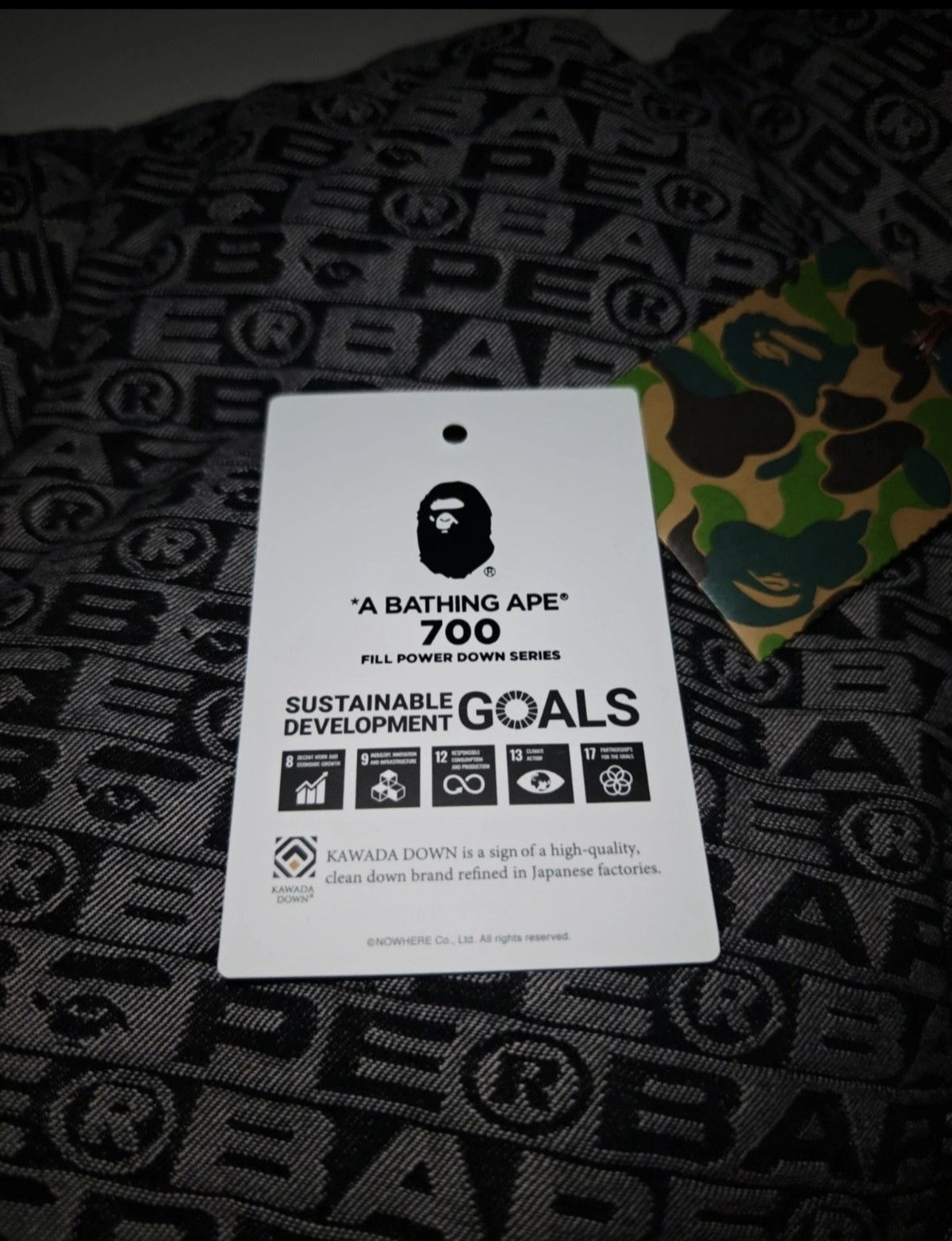 Bape LUX SPORT PATTERN JACQUARD RELAXED FIT 10OZ DENIM DOWNJACKET Size US XL / EU 56 / 4 - 15 Thumbnail