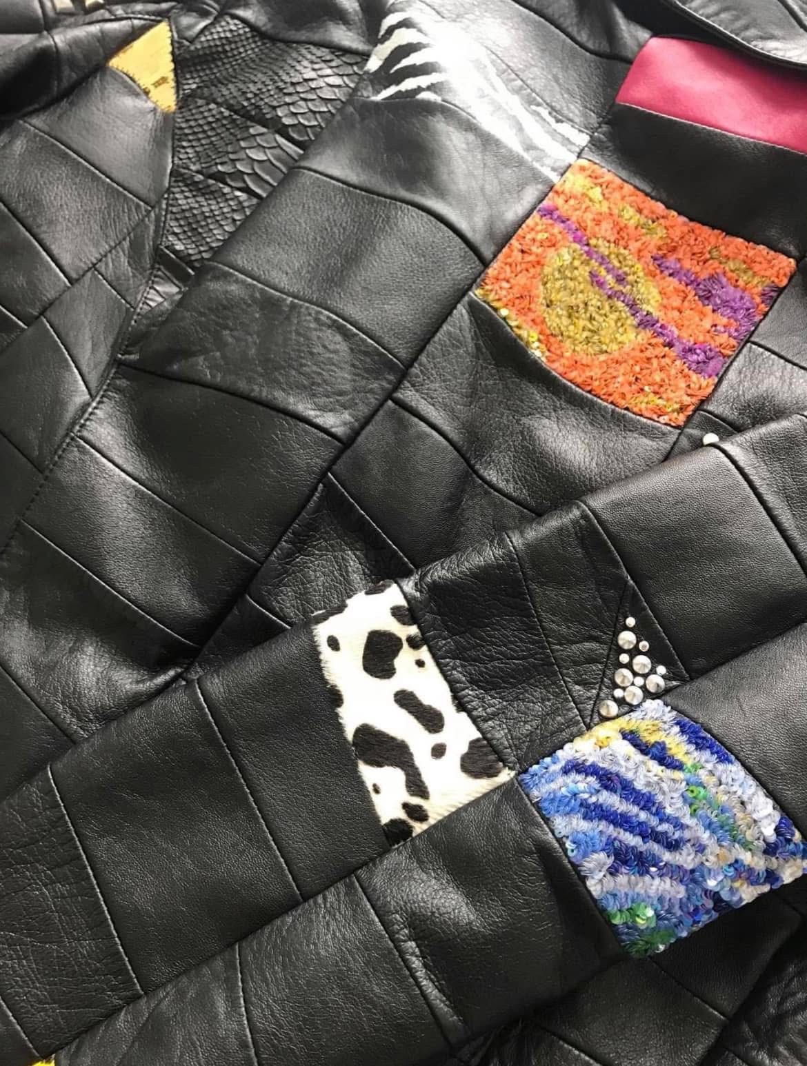 Hedi Slimane × Saint Laurent Paris 16SS Multicolor Patchwork Motorcycle Leather Jacket sz44 Size US S / EU 44-46 / 1 - 4 Thumbnail