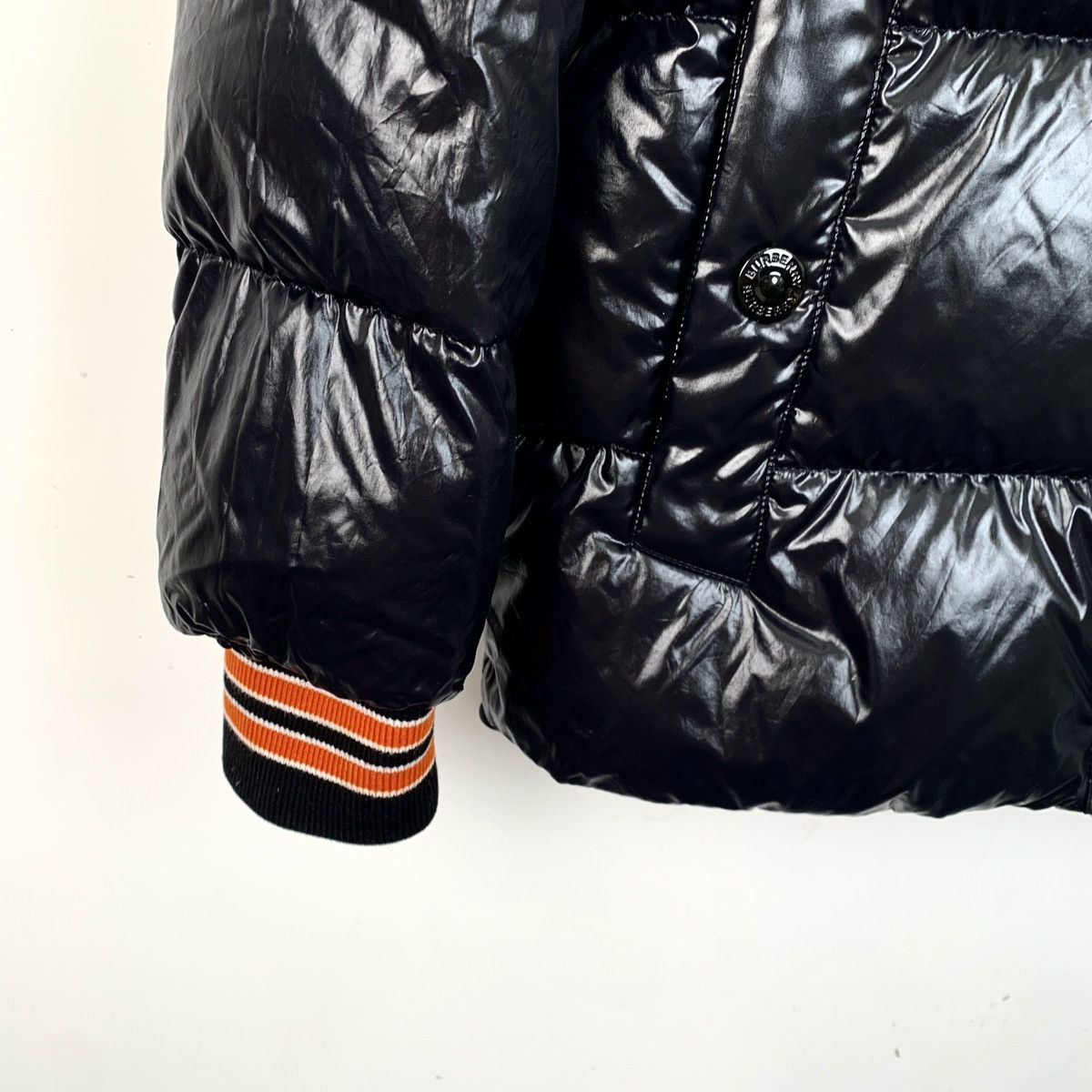 Burberry Burberry Bbr Black Glossy Logo Appliqué Hooded Down Jacket Size XS / US 0-2 / IT 36-38 - 4 Thumbnail