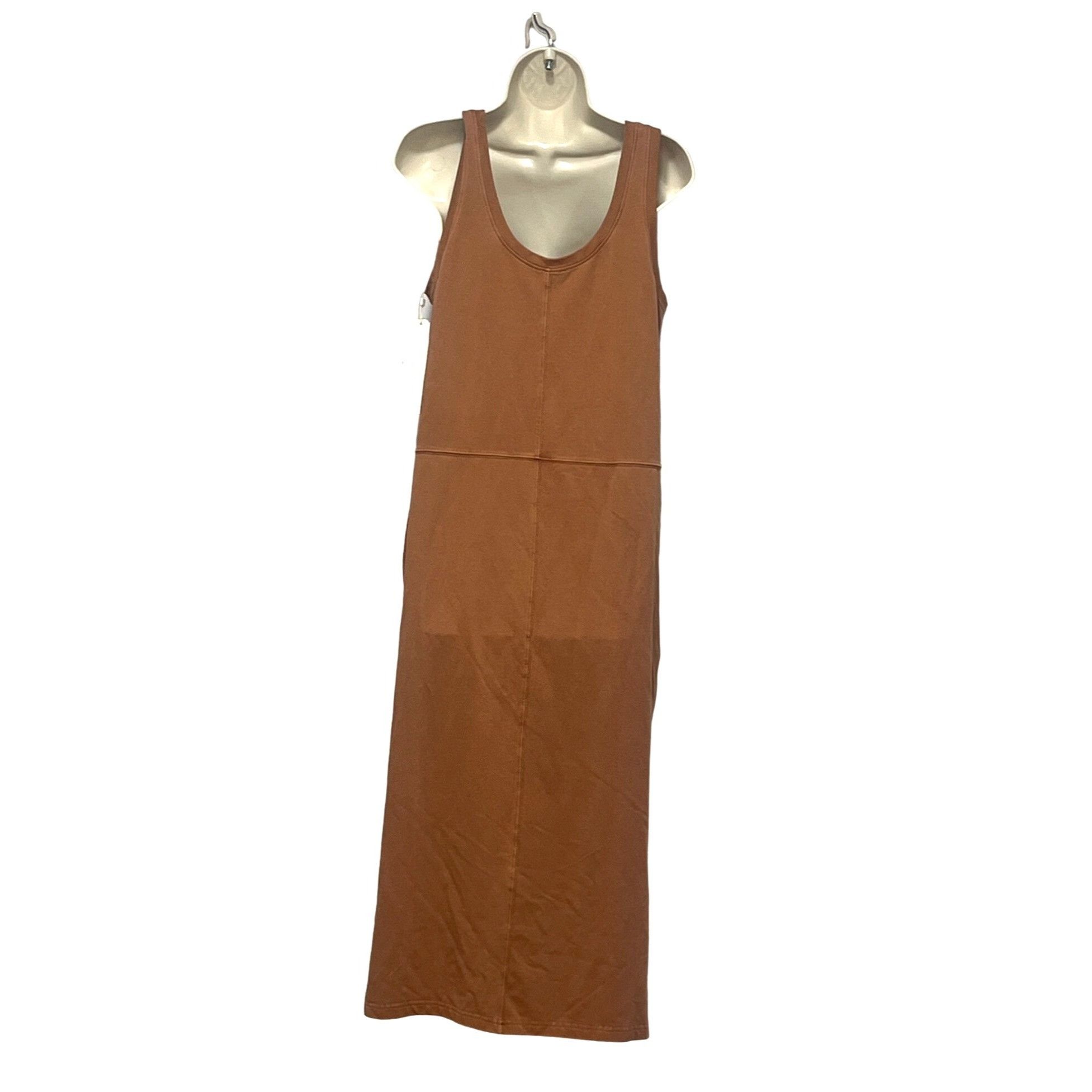Other CASLON Scoop Neck Paneled Tank Dress In Washed Rust Argan Oi Size M / US 6-8 / IT 42-44 - 4 Thumbnail