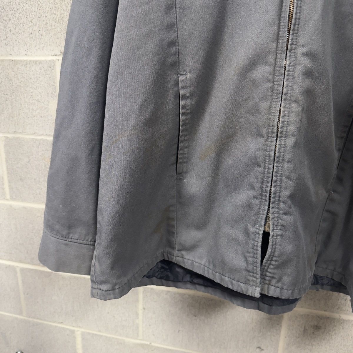 Vintage 90s Thrashed Faded Dirty Mechanic Work Jacket ERD Grunge Size US XXL / EU 58 / 5 - 5 Thumbnail