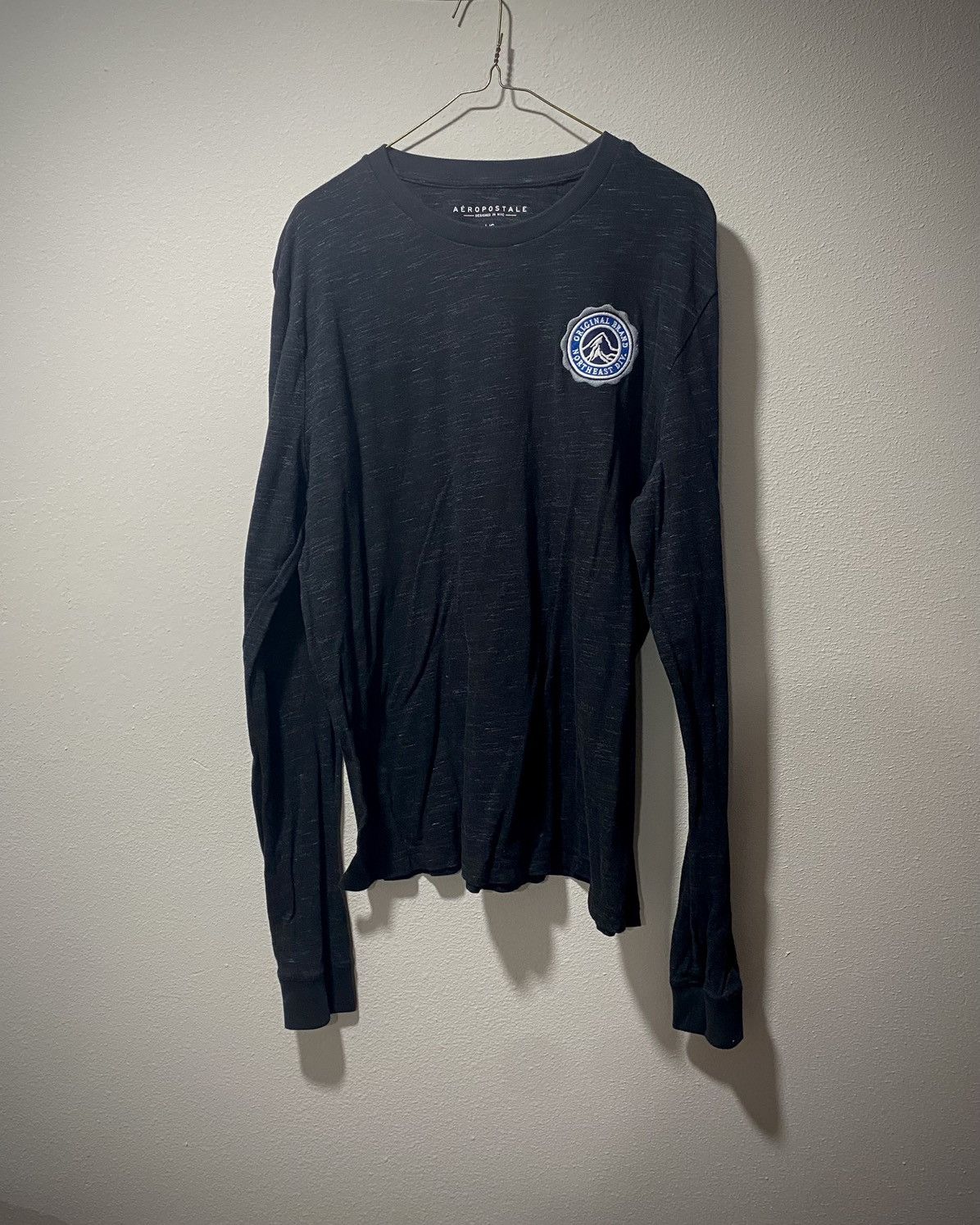 Aeropostale aeropostale designed in nyc longsleeve navy shirt Size US L / EU 52-54 / 3 - 1 Thumbnail
