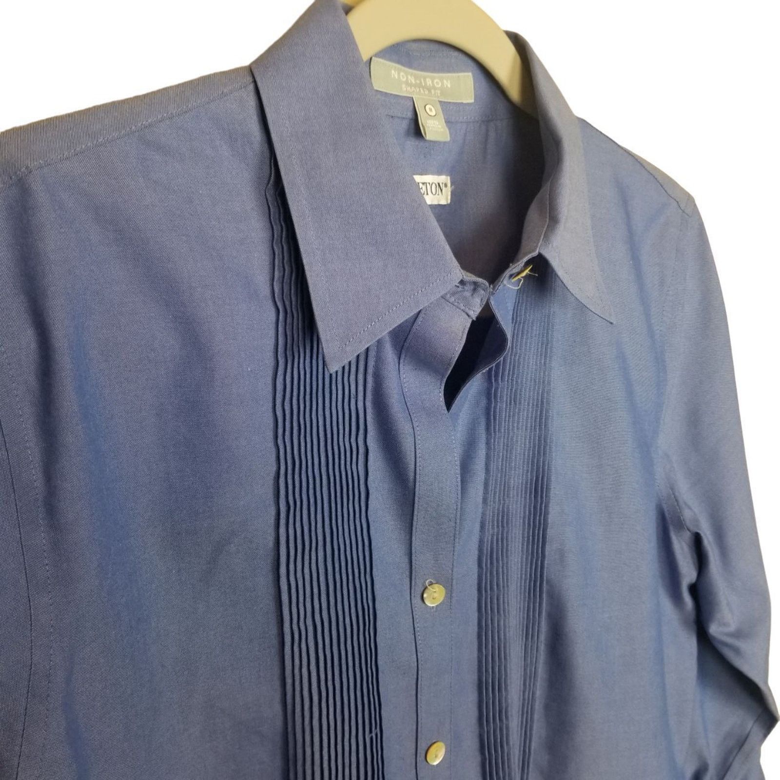 Pendleton Pendleton Womens Blouse Pintuck Classic Minimalist Shaped 8 Size M / US 6-8 / IT 42-44 - 5 Thumbnail