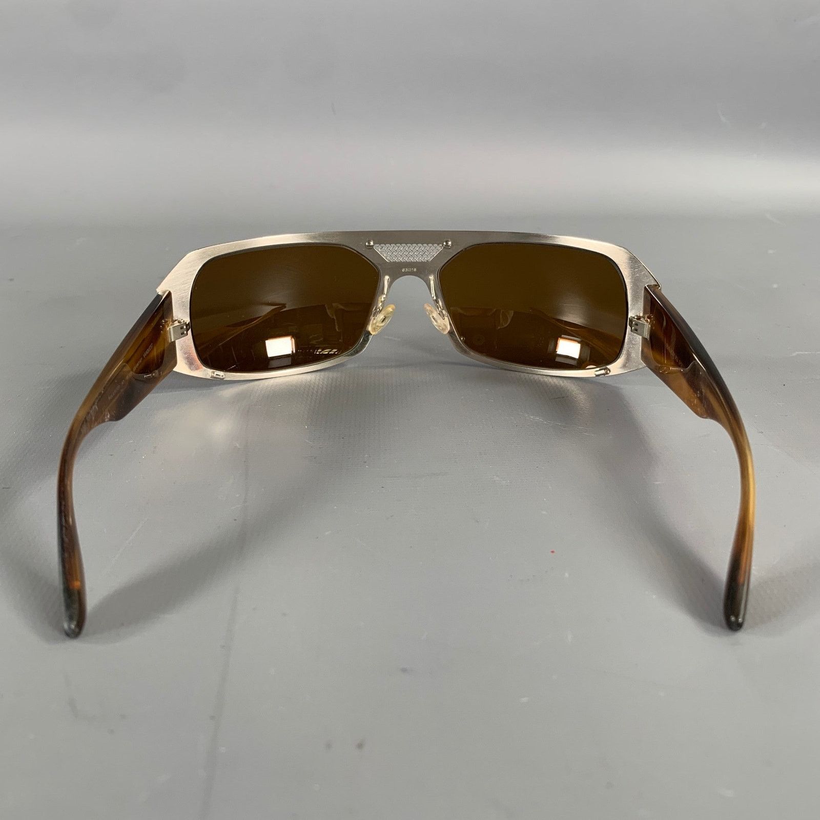 Barton Perreira Silver Tortoise Shell Mixed Pattern Sunglasses Size ONE SIZE - 3 Thumbnail