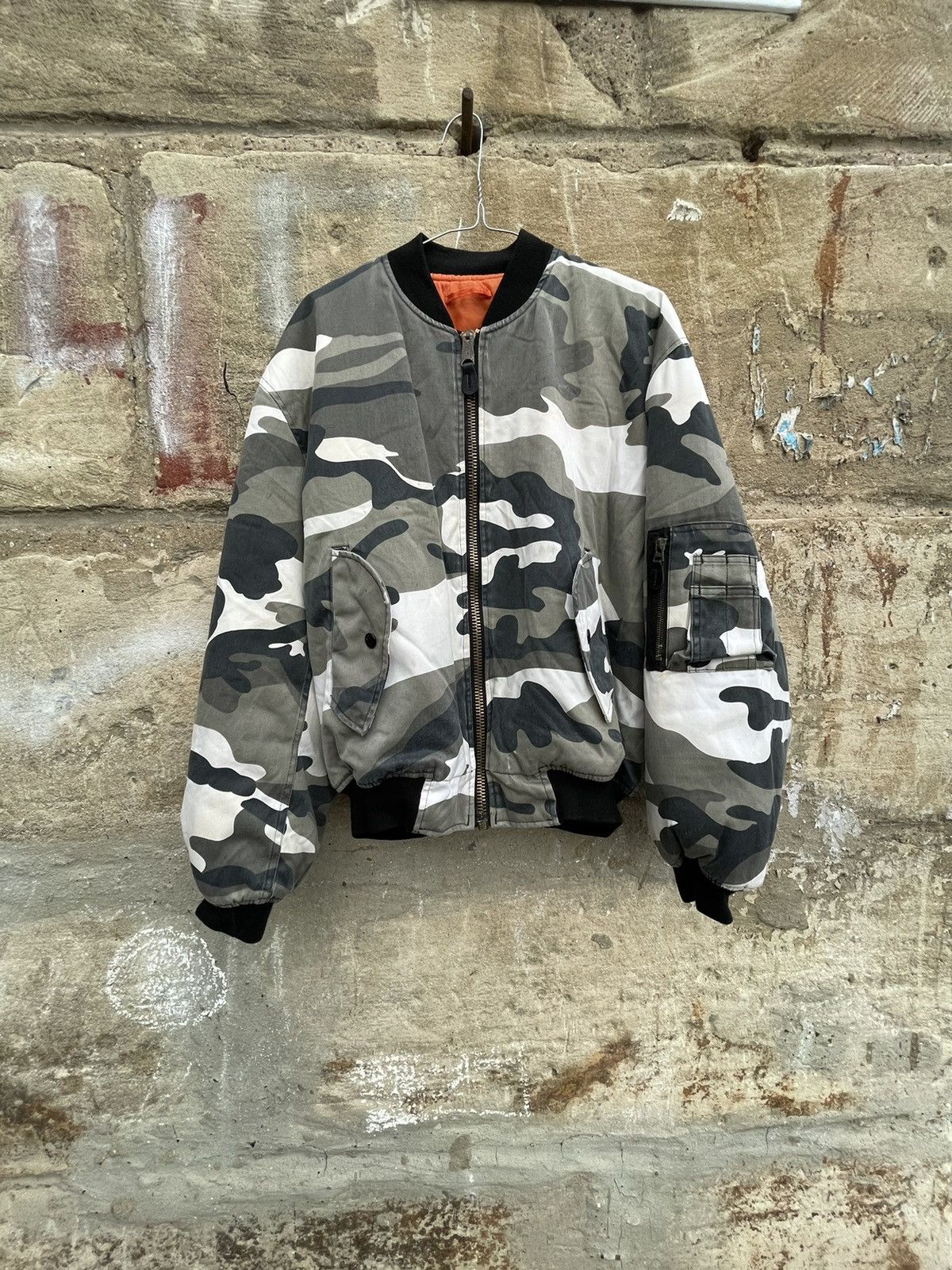Fostex Garments × Vintage Fostex Garments Snow Camo MA-1 Bomber