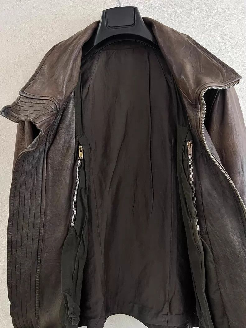 Rick Owens Rick Owens Turtleneck motorcycle leather jacket Size US S / EU 44-46 / 1 - 7 Thumbnail