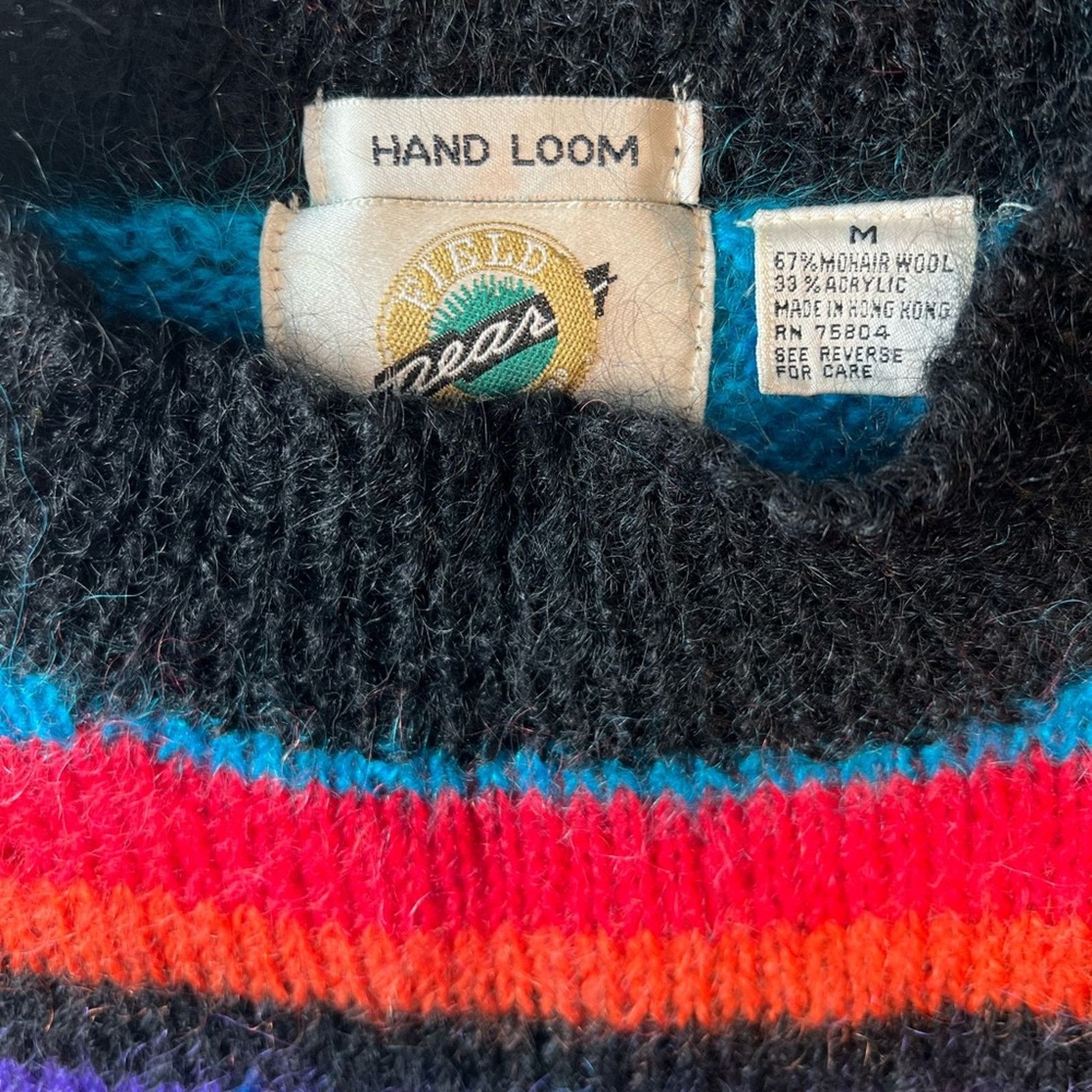 Vintage Fabulous Vintage 90s Field Gear Hand Loomed Mohair Sweater! Size M / US 6-8 / IT 42-44 - 7 Thumbnail