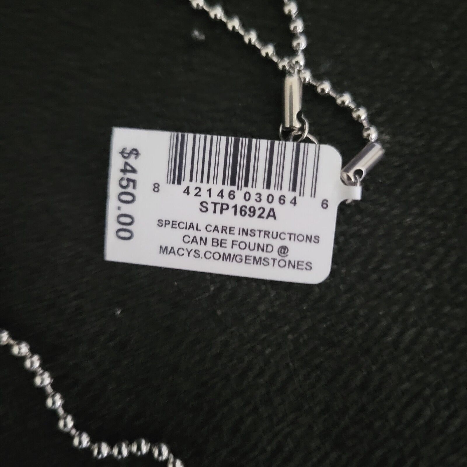 Macys Mens Diamond Cross Pendant Necklace. Black 24 inch Size ONE SIZE - 9 Thumbnail