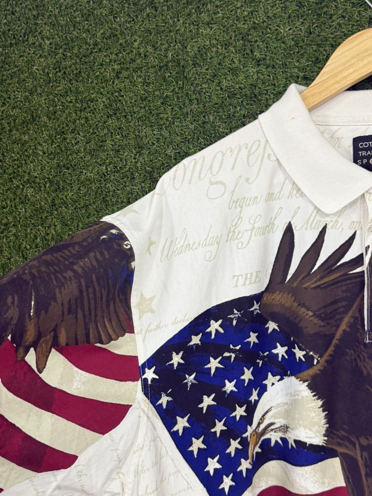 Vintage RARE American Bald Eagle All Over USA America Polo 2XL Size US XXL / EU 58 / 5 - 4 Thumbnail