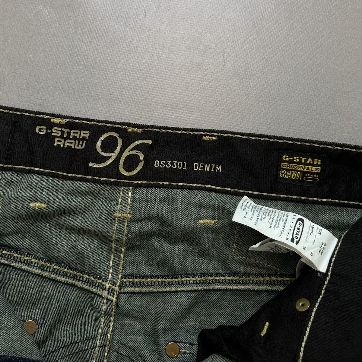 G-Star × Vintage Vintage G Star Raw 96 GS3301 Denim Jeans Big Logo Y2k Size US 32 / EU 48 - 14 Thumbnail