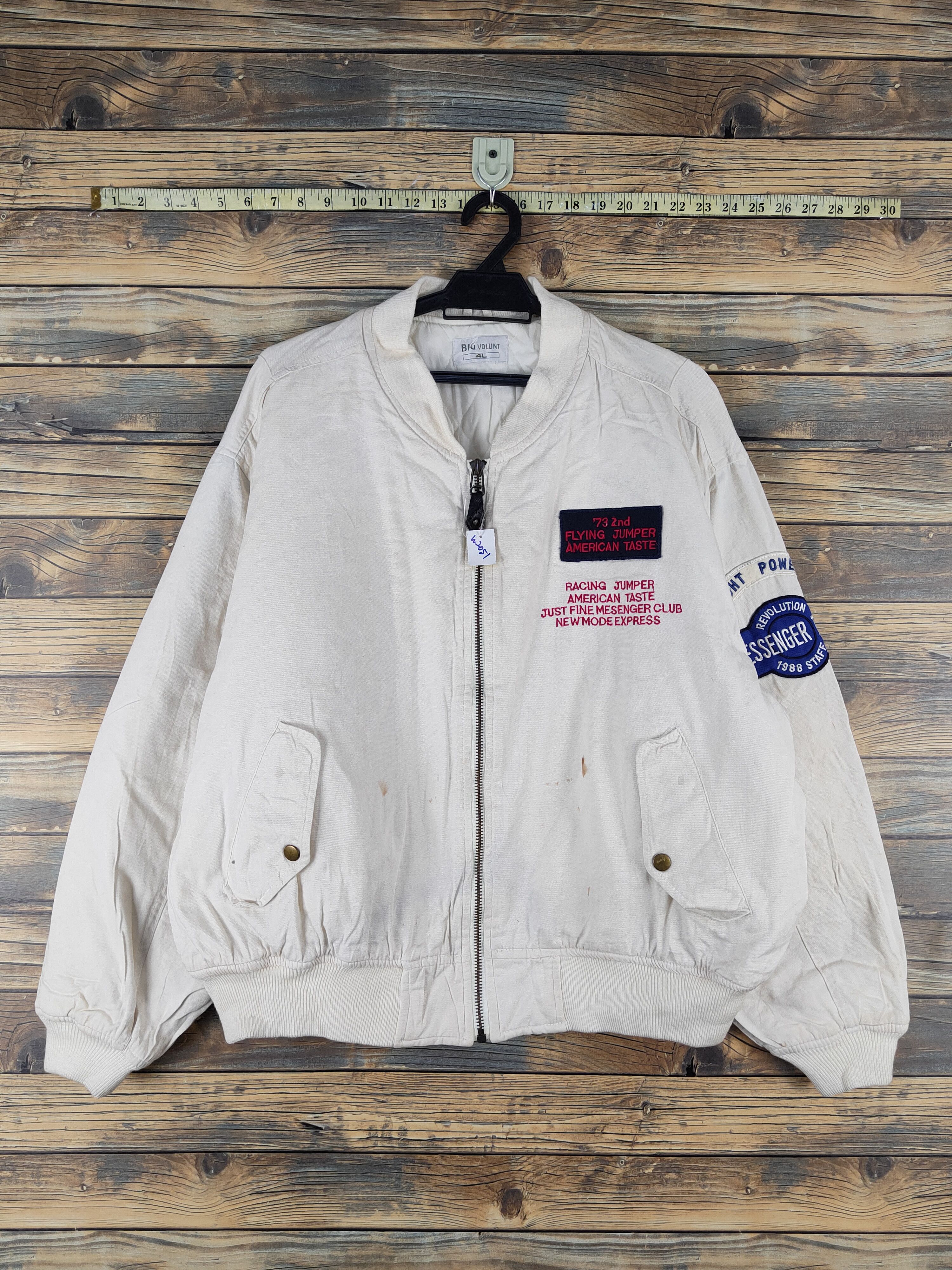 Japanese Brand Big Volunt racing Ivory Jackets vintage #W2051 Size US XL / EU 56 / 4 - 1 Thumbnail