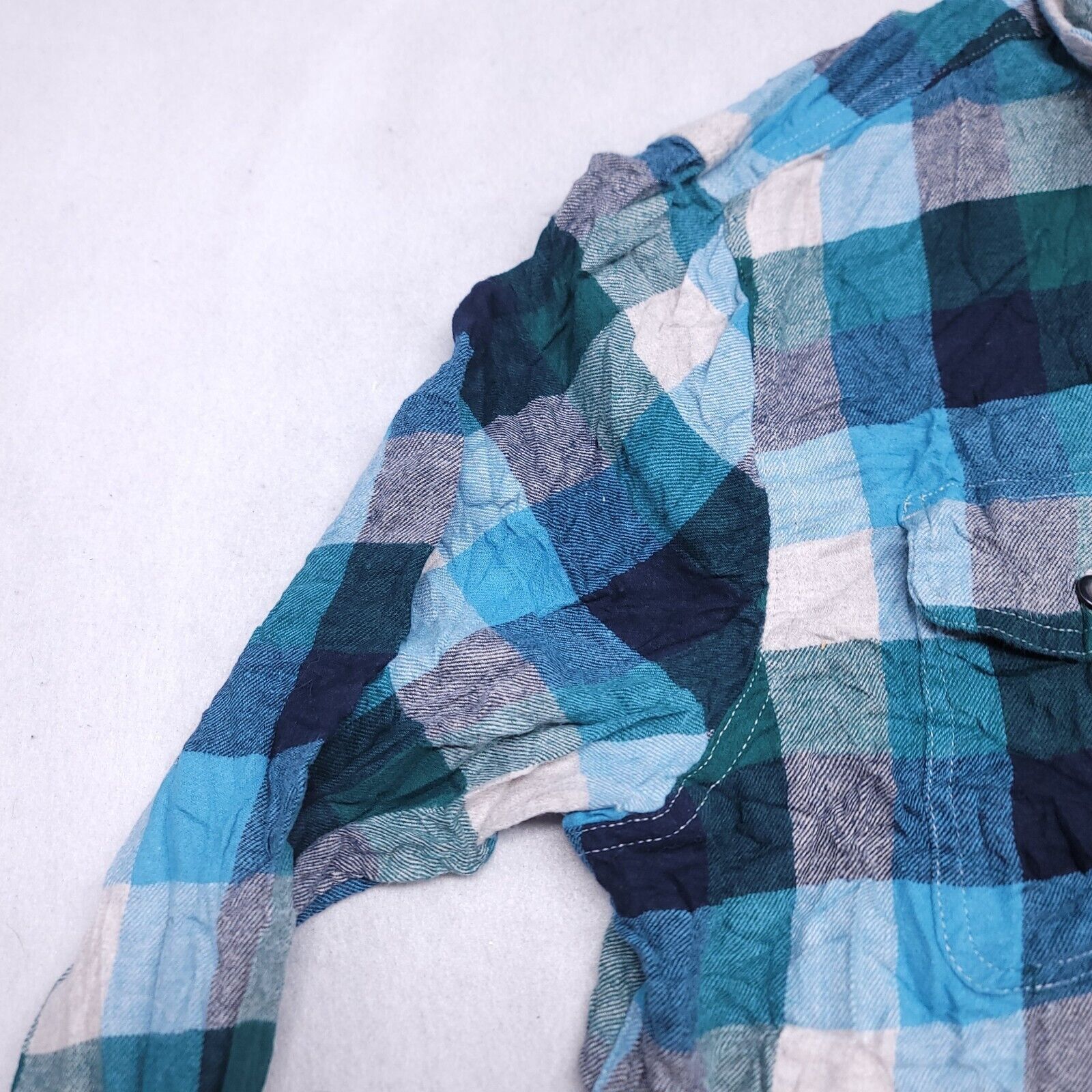 Sonoma Sonoma Gingham Flannel Shirt Mens Size L Green Gray Blue Size US L / EU 52-54 / 3 - 4 Thumbnail
