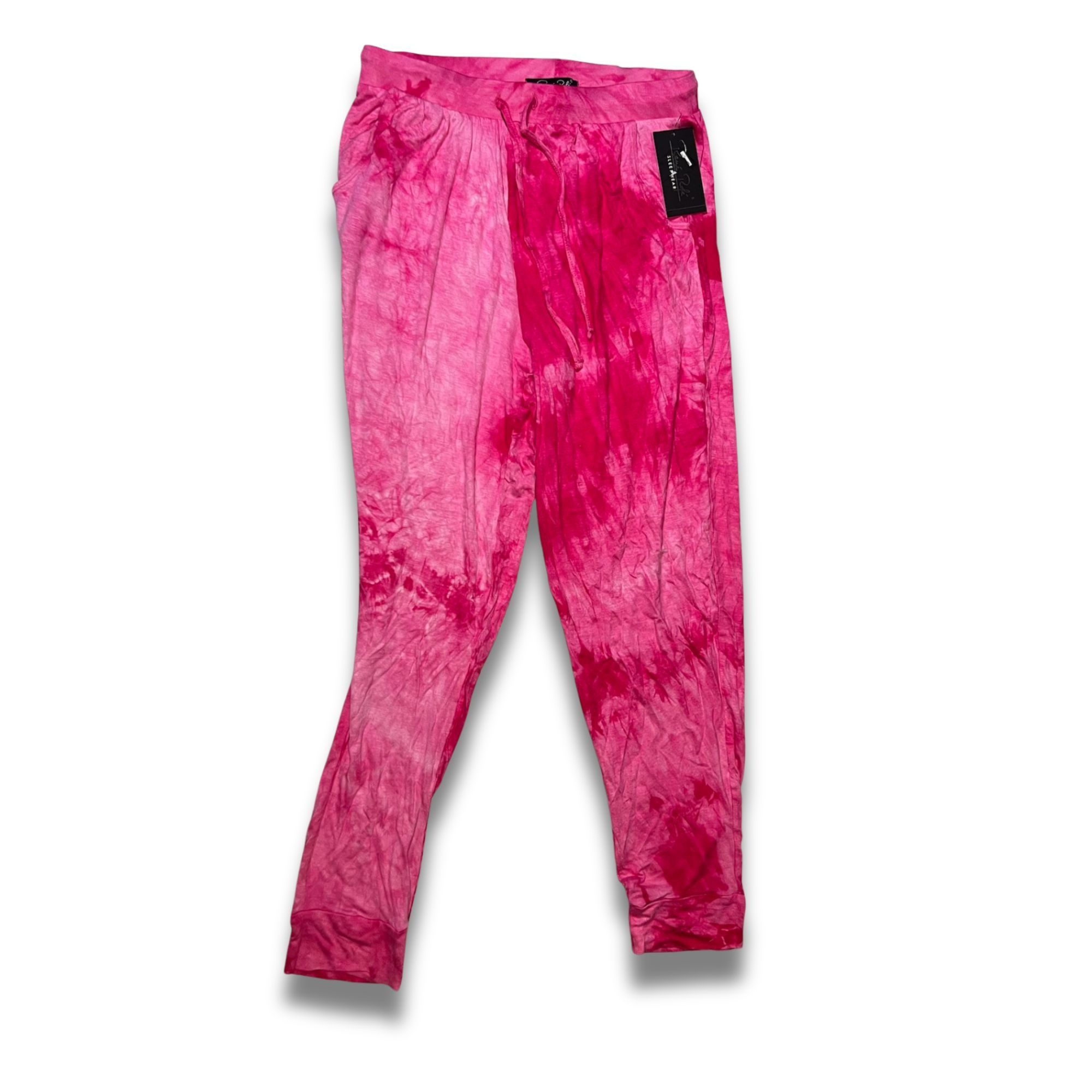Other René Rofé Womens Tie-Dye Pink Joggers Sleepwear Medium 95% R Size 30" / US 8 / IT 44 - 2 Thumbnail