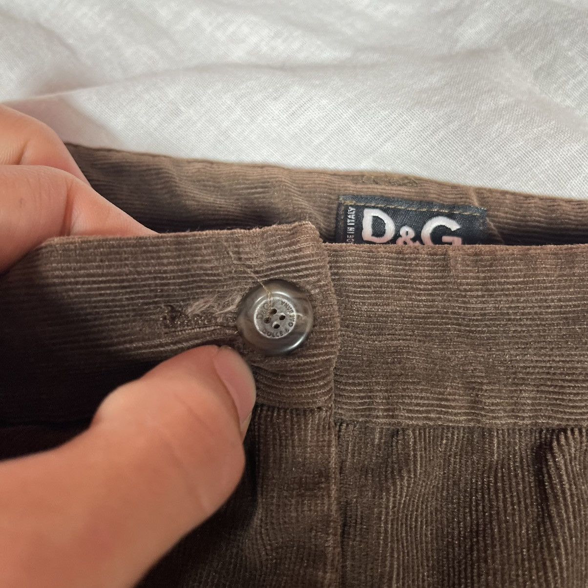 Dolce & Gabbana Vintage DOLCE & GABBANA D&G F/W 2002 Brown Corduroy Pants Size 32" / US 10 / IT 46 - 11 Thumbnail