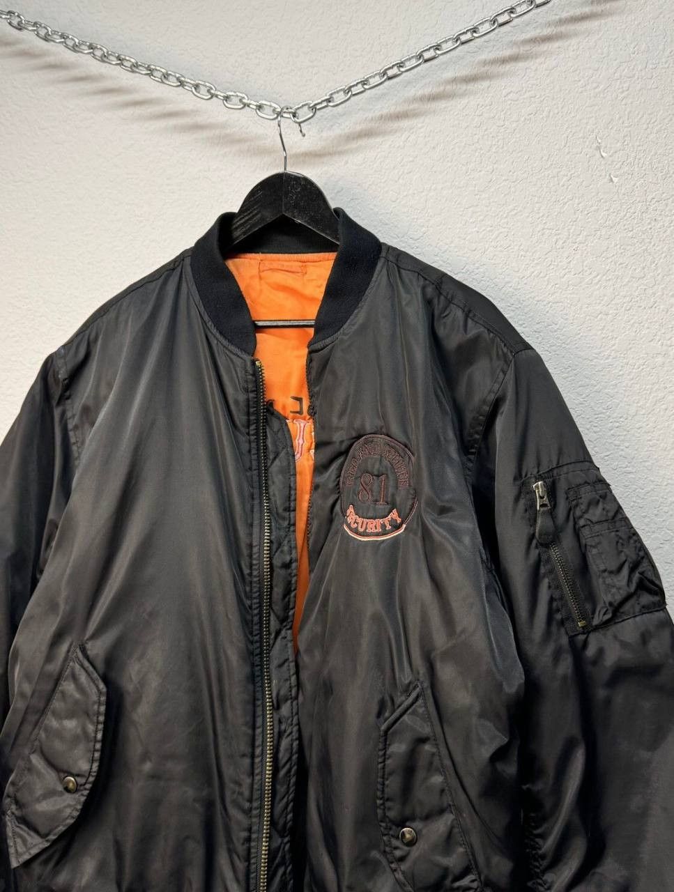 Vintage Okamoto Security MA1 Bomber Jacket Faded Size US L / EU 52-54 / 3 - 5 Thumbnail