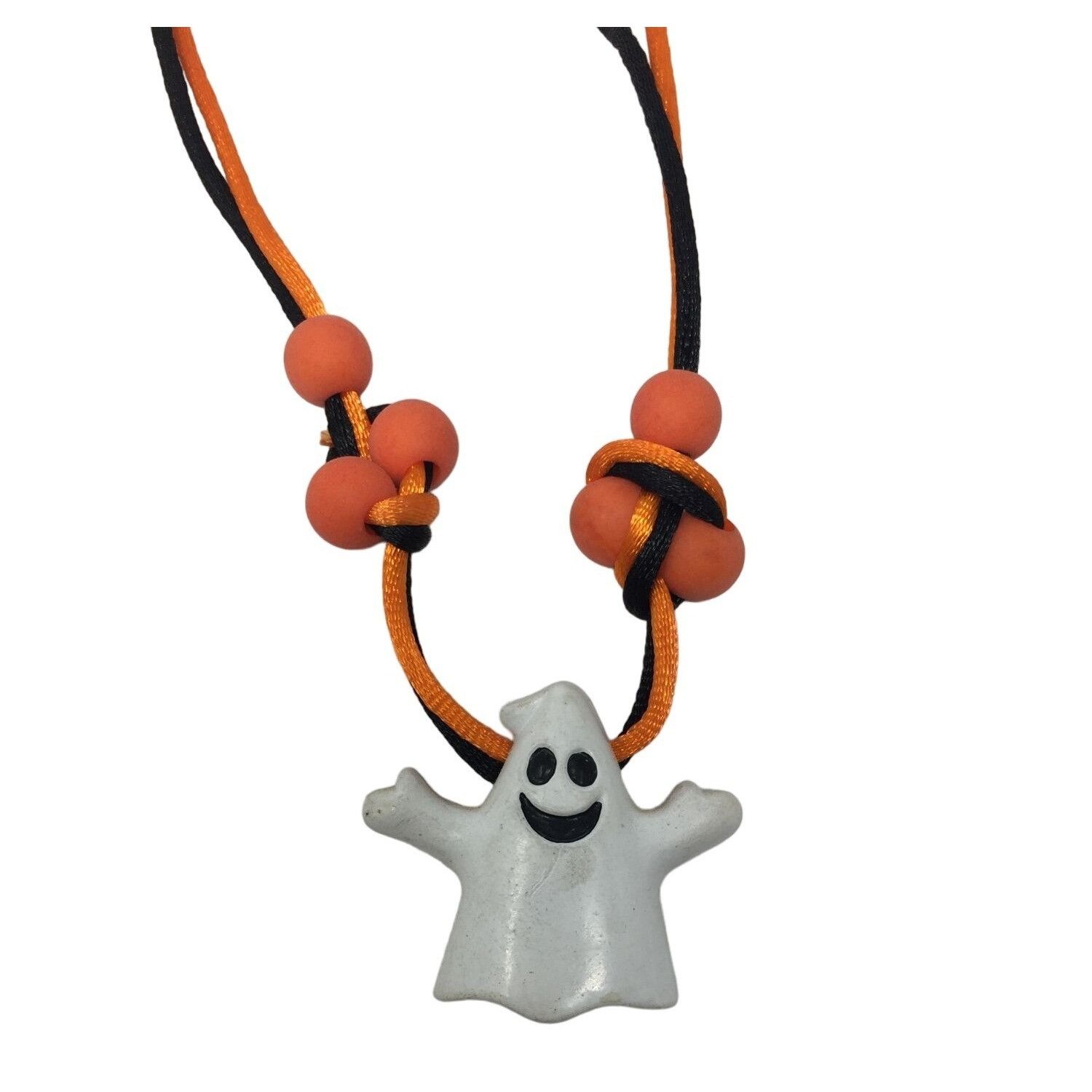 Other Applause Inc. Halloween Ghost Necklace (Orange, Black, White Size ONE SIZE - 3 Thumbnail