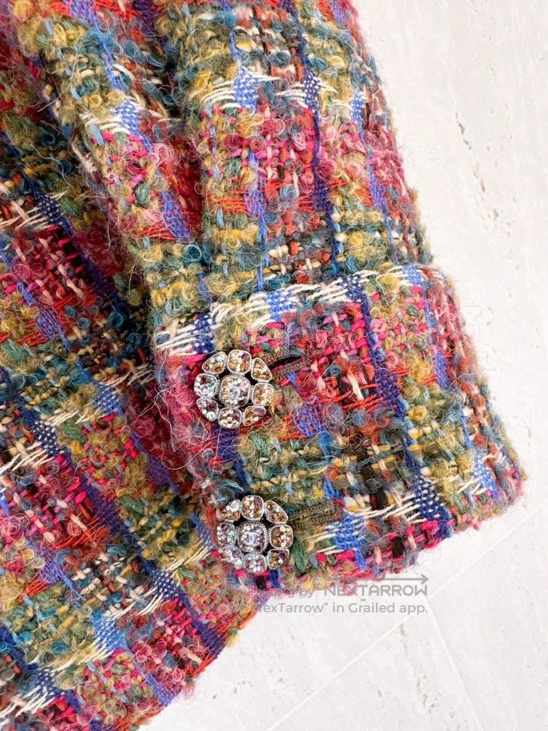 Chanel Chanel 22K autumn and winter colourful plaid tweed jacket Size XS / US 0-2 / IT 36-38 - 5 Thumbnail