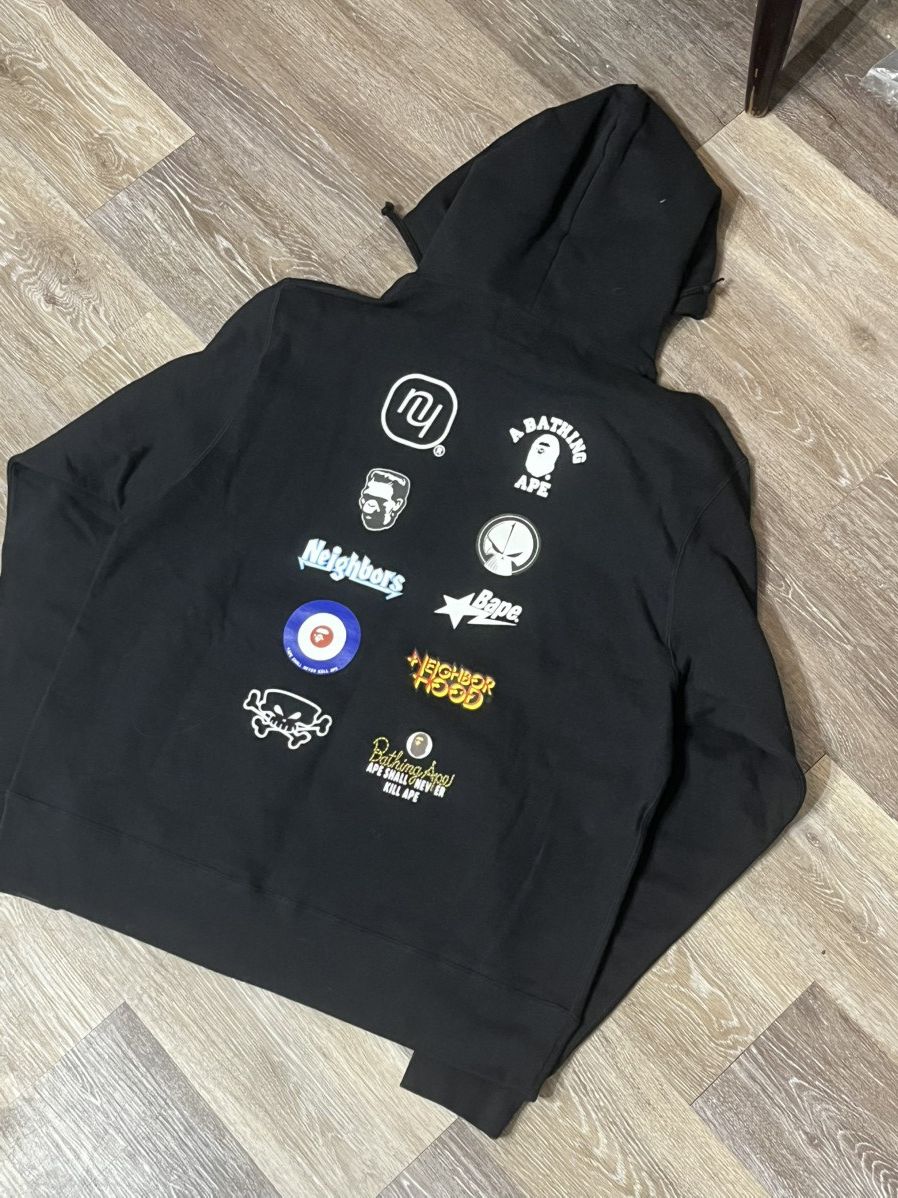 Bape × Neighborhood Bape x Neighborhood Pullover Hoodie Size US L / EU 52-54 / 3 - 5 Thumbnail