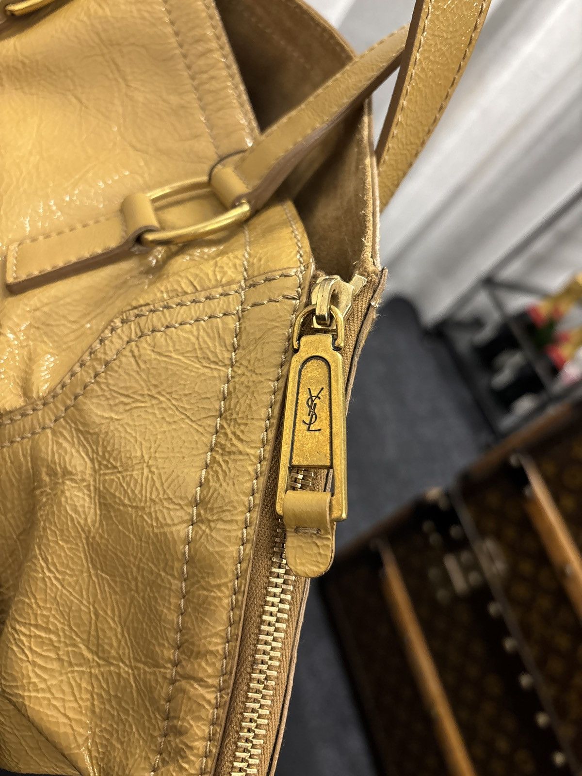 Yves Saint Laurent YSL Downtown Mustard Tote Handbag Size ONE SIZE - 6 Thumbnail