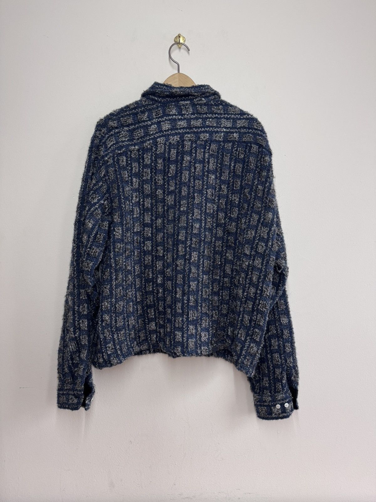 4SDESIGNS 4SDesigns Plaid Tweed Work Shirt Navy Size L Size US L / EU 52-54 / 3 - 5 Thumbnail