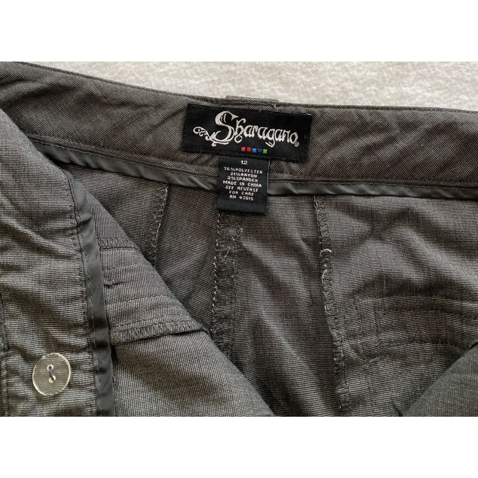 Vintage Sharagano Dress Pants Women Gray 12 Pants/ 17-26 Dress Pants Work 32 in Inseam Womens Mens? Size 34" / US 12 / IT 48 - 4 Thumbnail