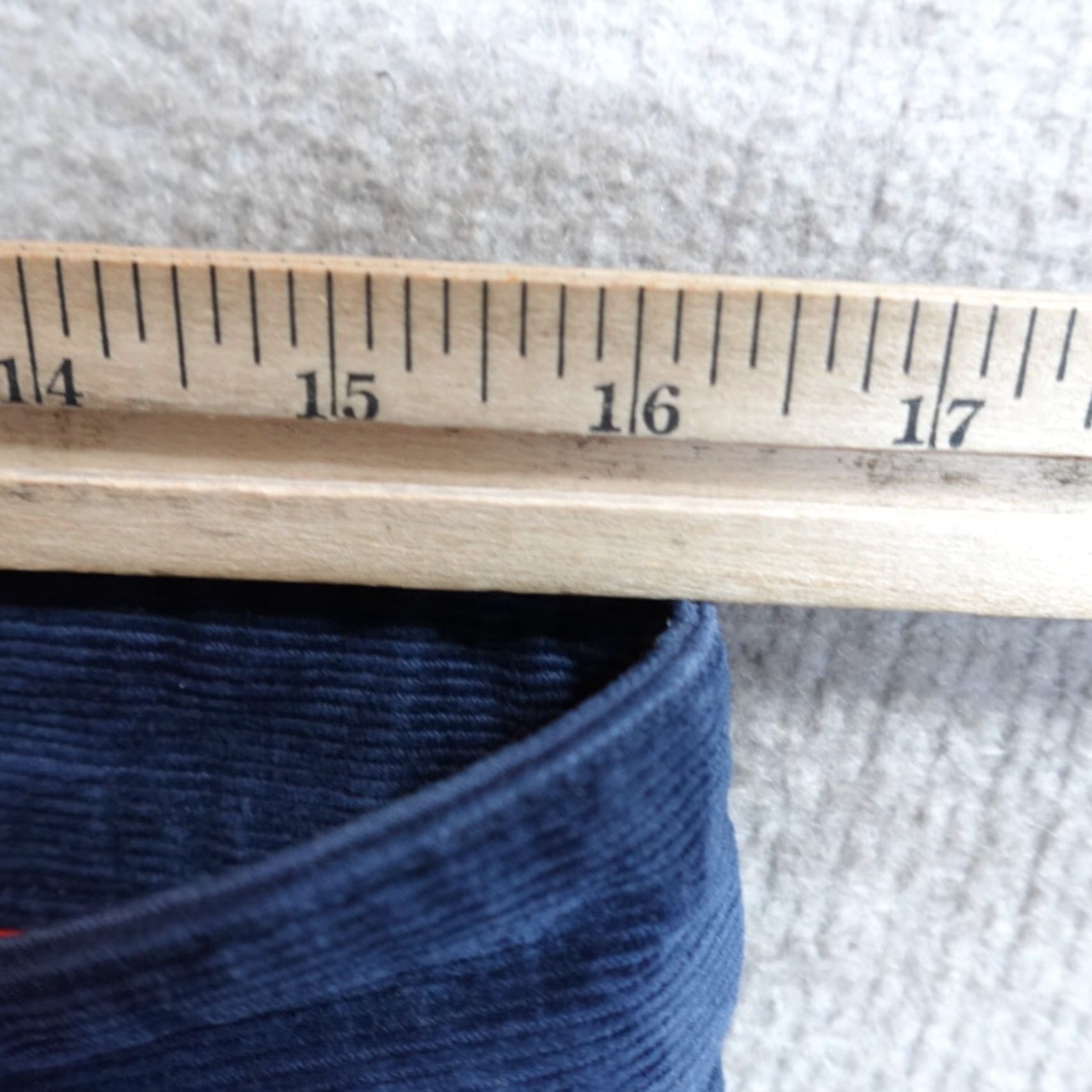 Vintage Spoke Pants 32 x 30 Blue Navy Corduroy Solid Cotton Elastane Made in Portugal Pants Men 32 Inseam 30 Regular Front Flat Chino Navy Blue Size US 32 / EU 48 - 7 Thumbnail