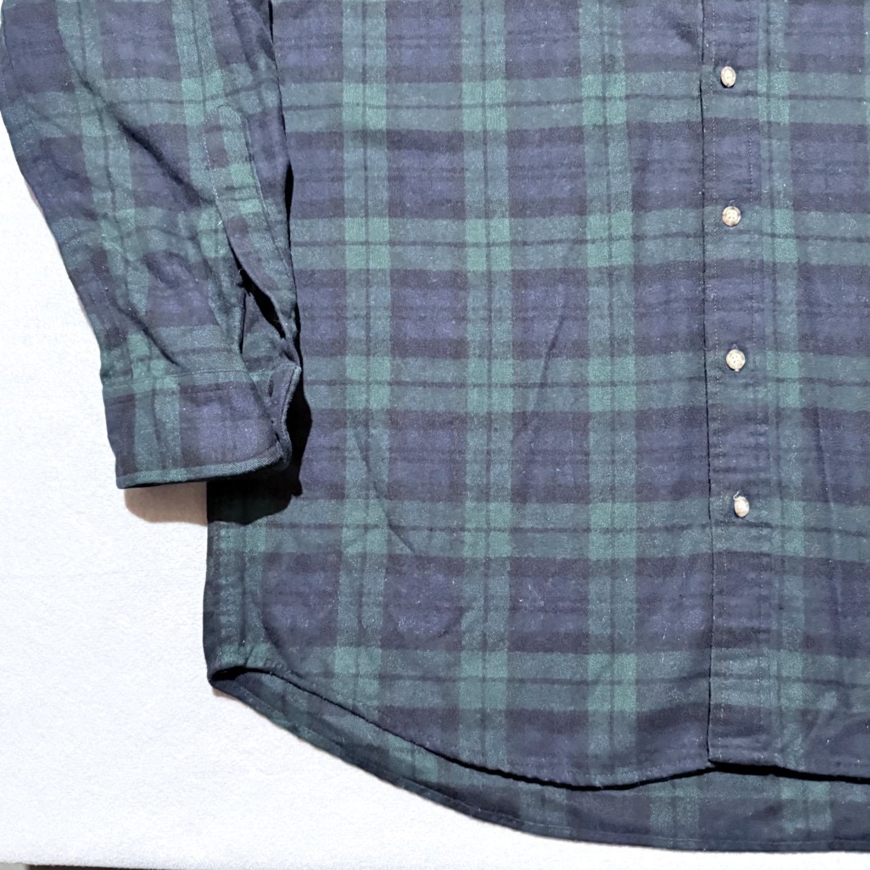 Pendleton VINTAGE Pendleton Shirt Men Wool Plaid Navy/Green Long Sleeve XL Long Size US XL / EU 56 / 4 - 7 Thumbnail