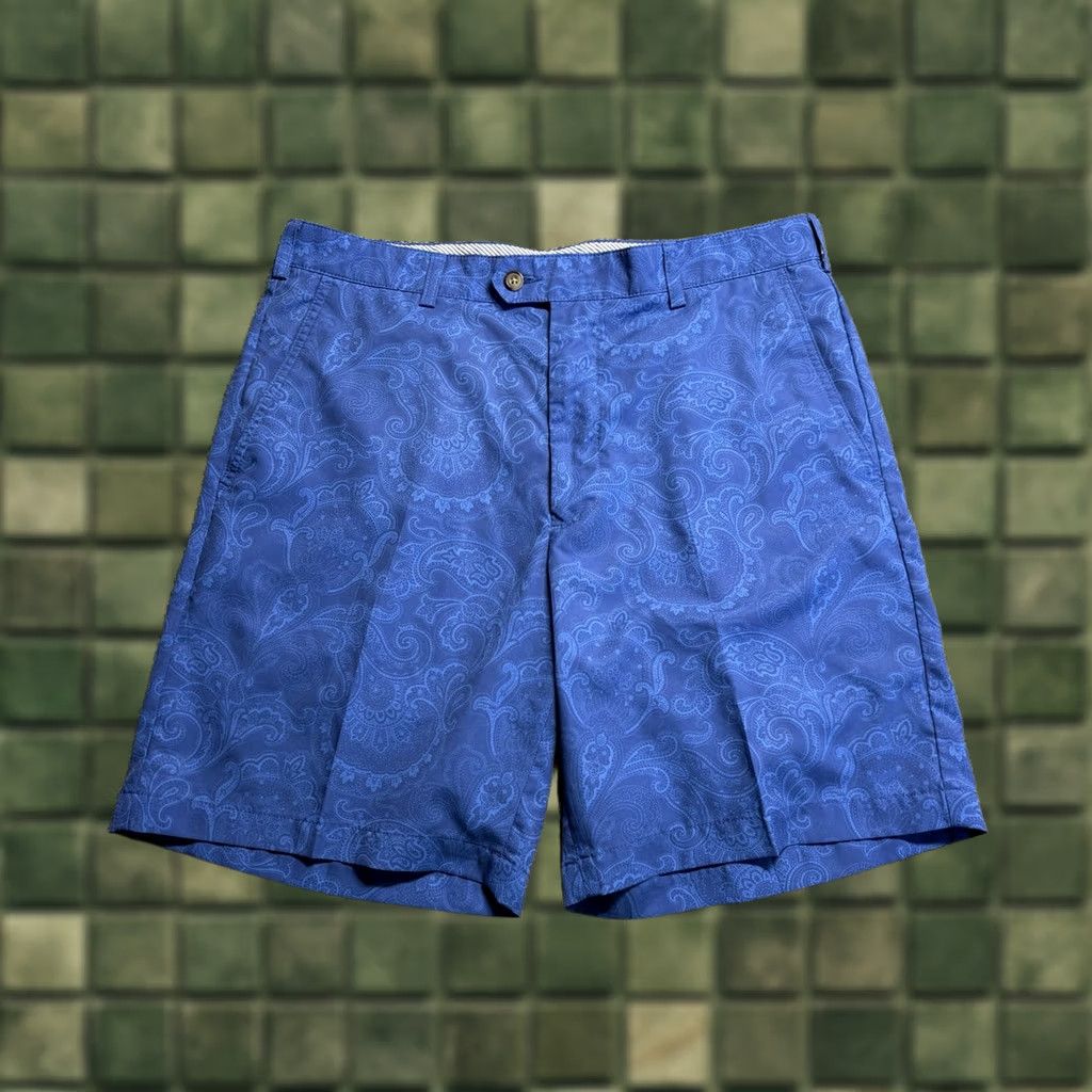Vintage Donald Ross Golf Shorts Mens 35 Royal Blue Paisley Champions Country Club Eagle Shirt? Size US 35 - 1 Thumbnail