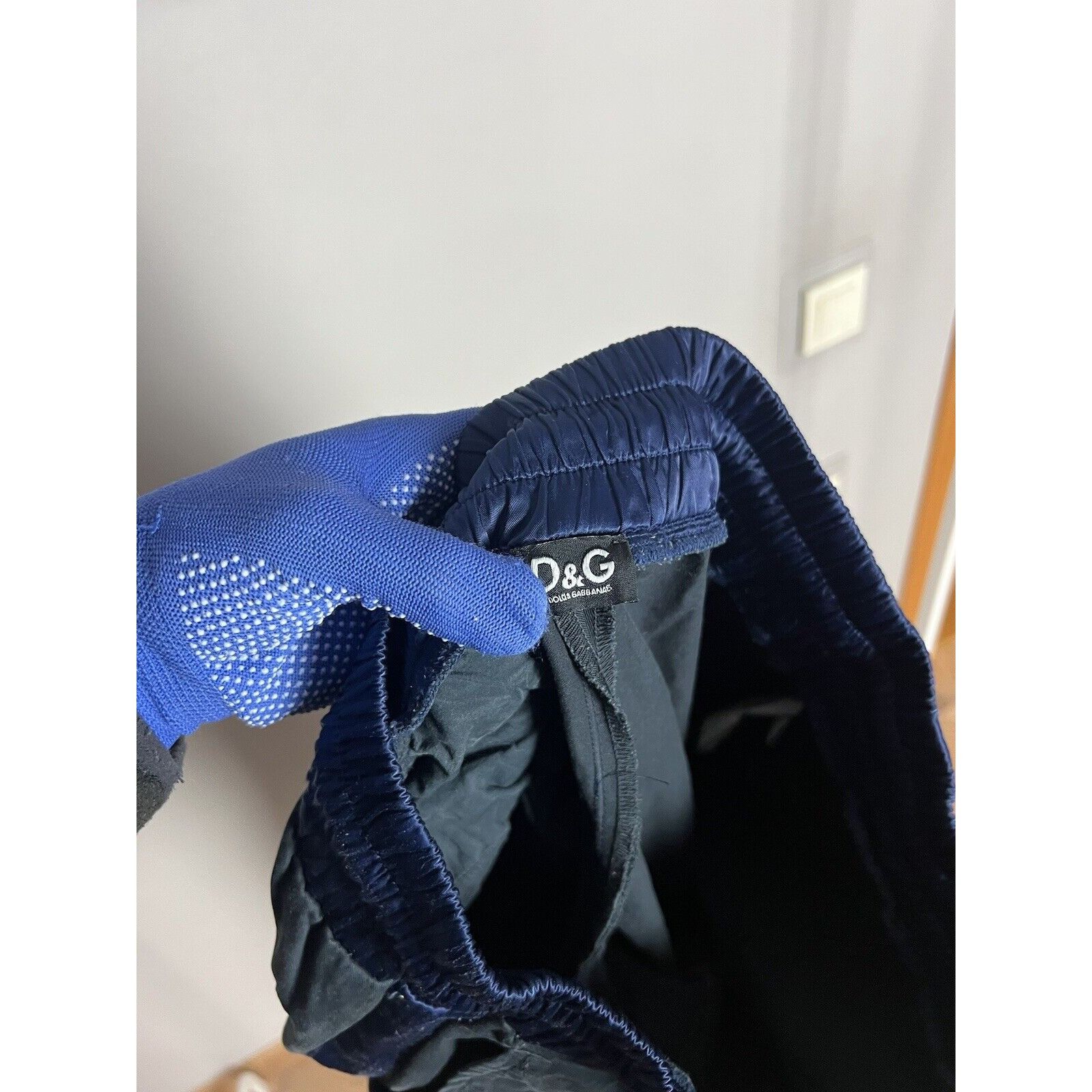 Dolce & Gabbana Dolce&gGabbana Black Navy Drawstring Pants Size 50 Size US 34 / EU 50 - 12 Thumbnail