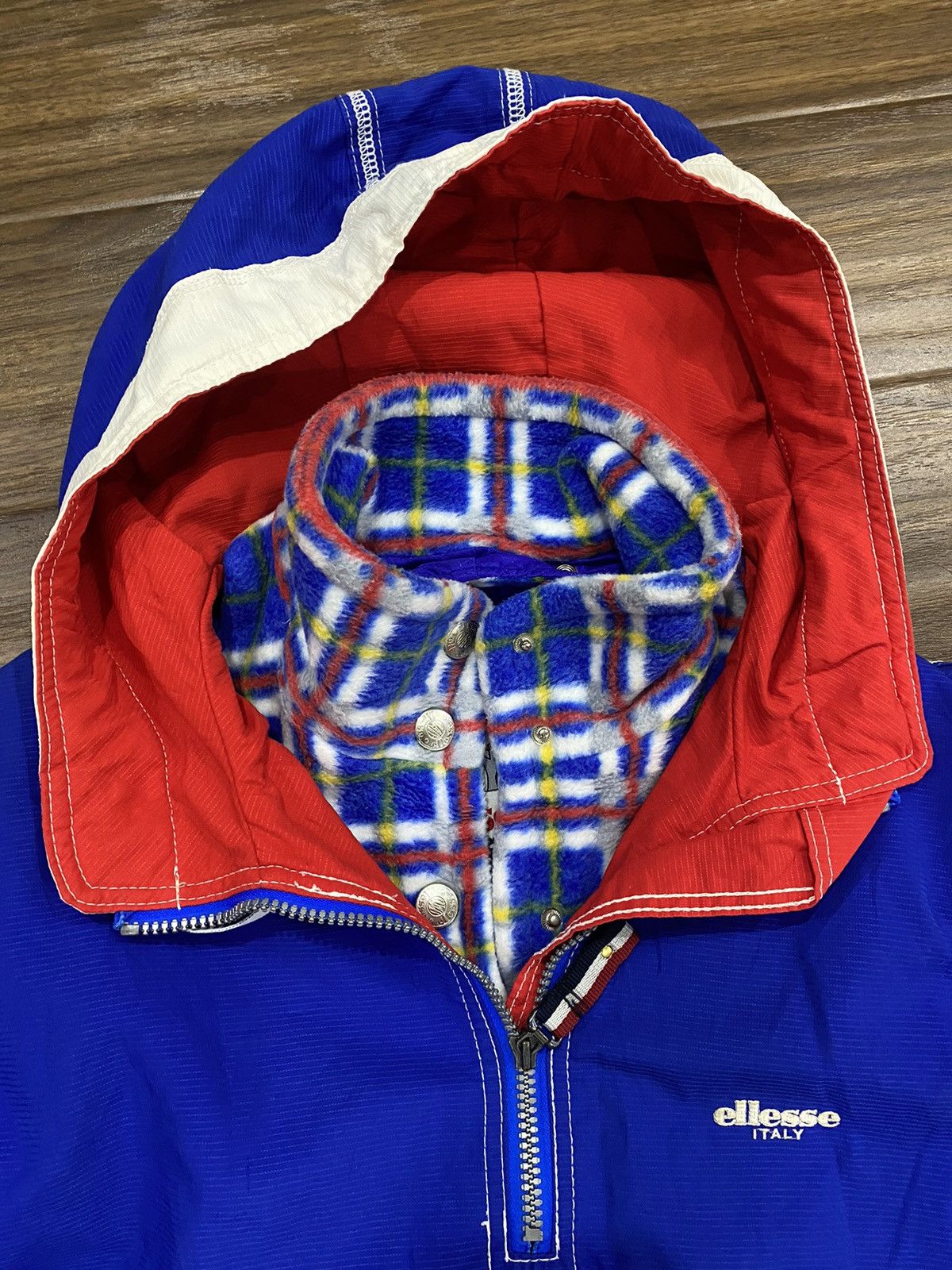Ellesse × Vintage Vintage ELLESSE BULL HalfZipper Hoodie Size US M / EU 48-50 / 2 - 7 Thumbnail