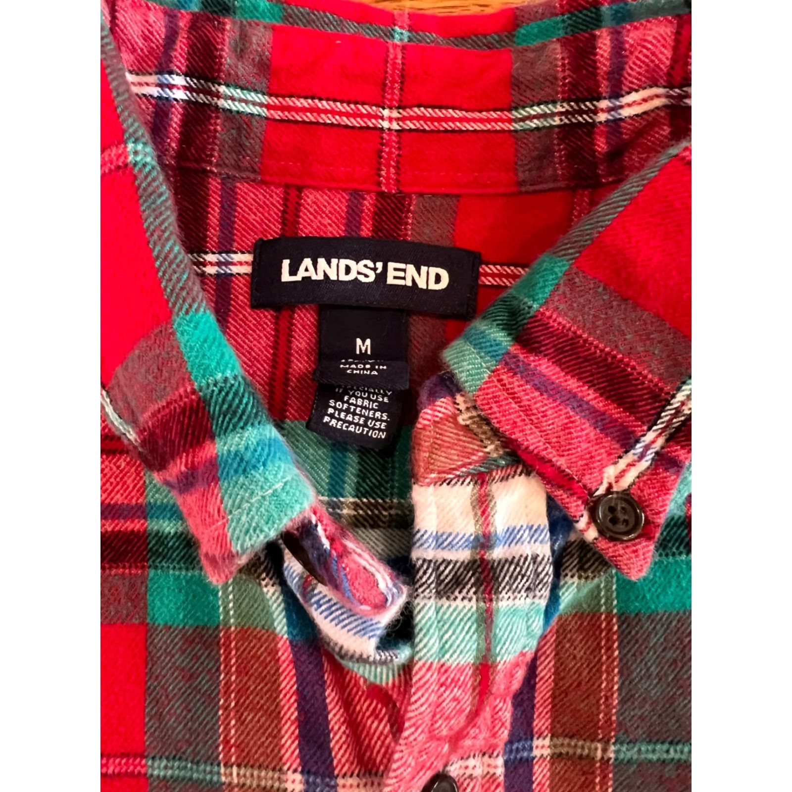 Lands' End Lands' End Men's Flannel Plaid Shirt Size M 15-15.5 Long Sleeve Button-Up Casual Outdoor Fall Winter Size US M / EU 48-50 / 2 - 4 Thumbnail