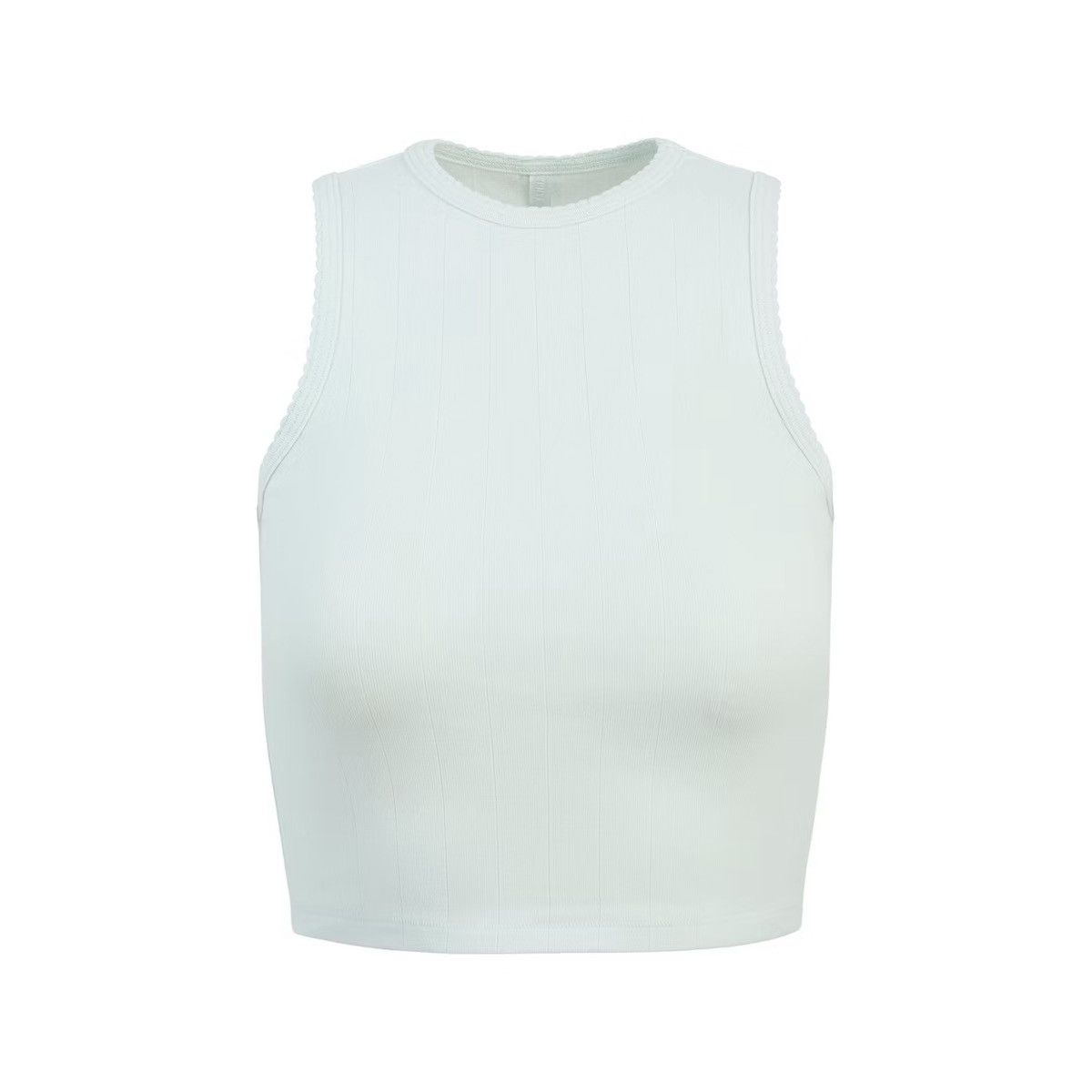 SKIMS Skims Drop Needle Pointelle Baby Tee CROPPED TANK Frost Size XL / US 12-14 / IT 48-50 - 3 Thumbnail
