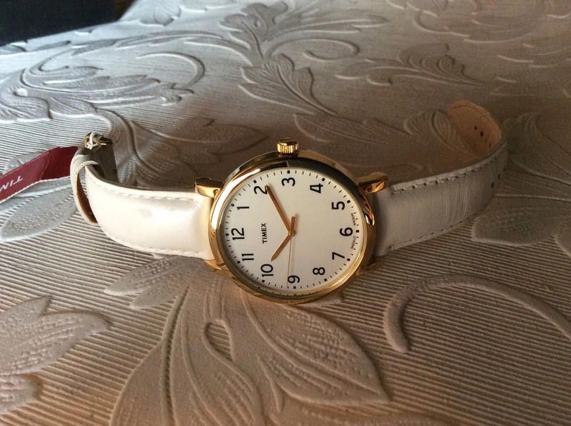 Timex Timex ladies white dial leather strap watch Size ONE SIZE - 6 Thumbnail