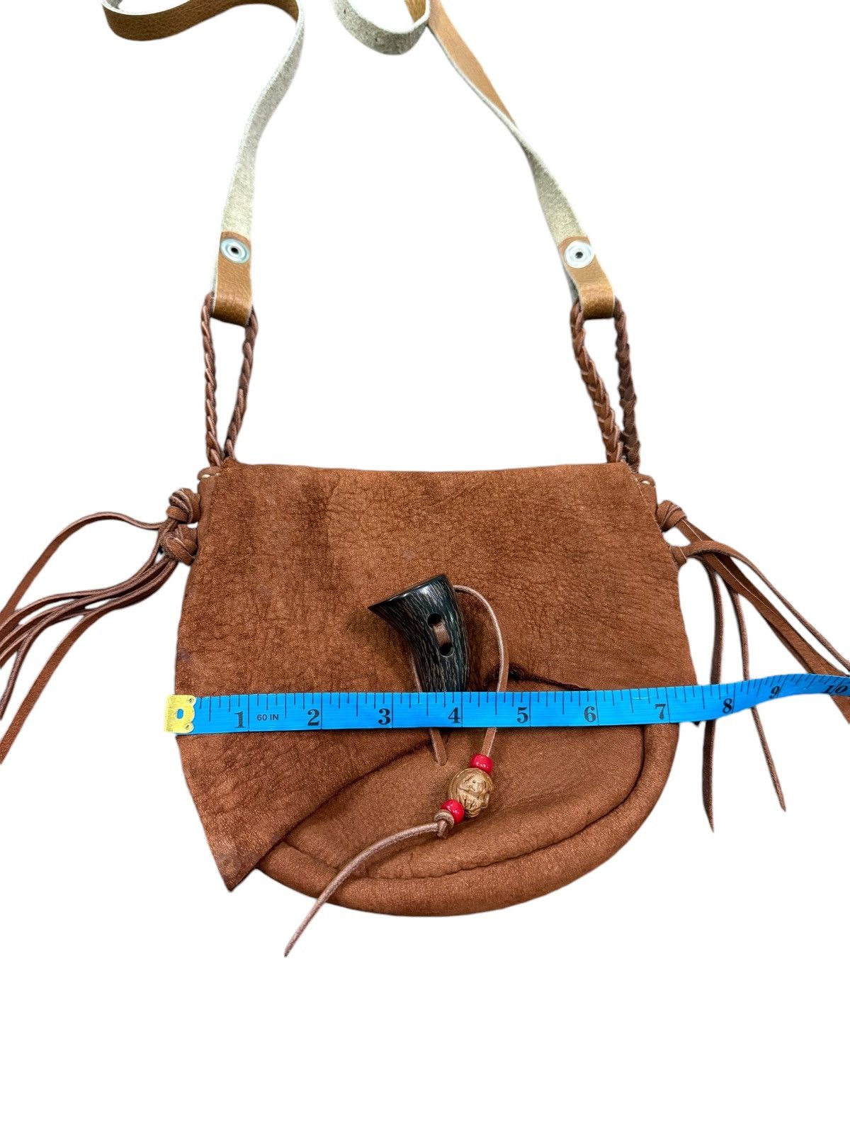 Handmade RARE CUSTOM LEATHER HANDMADE CROSSBODY BAG Size ONE SIZE - 9 Thumbnail