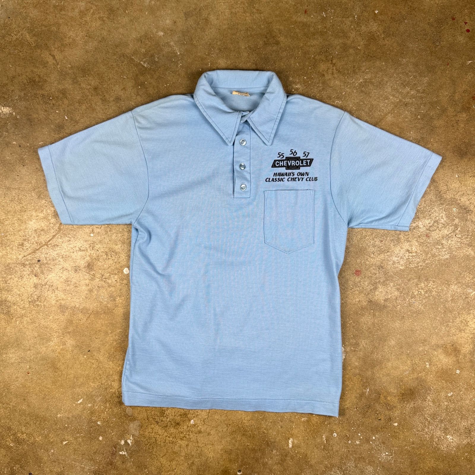 Other Vintage Chevy Club Polo Men’s M Light Blue Royal Hawaiian Size US M / EU 48-50 / 2 - 2 Thumbnail