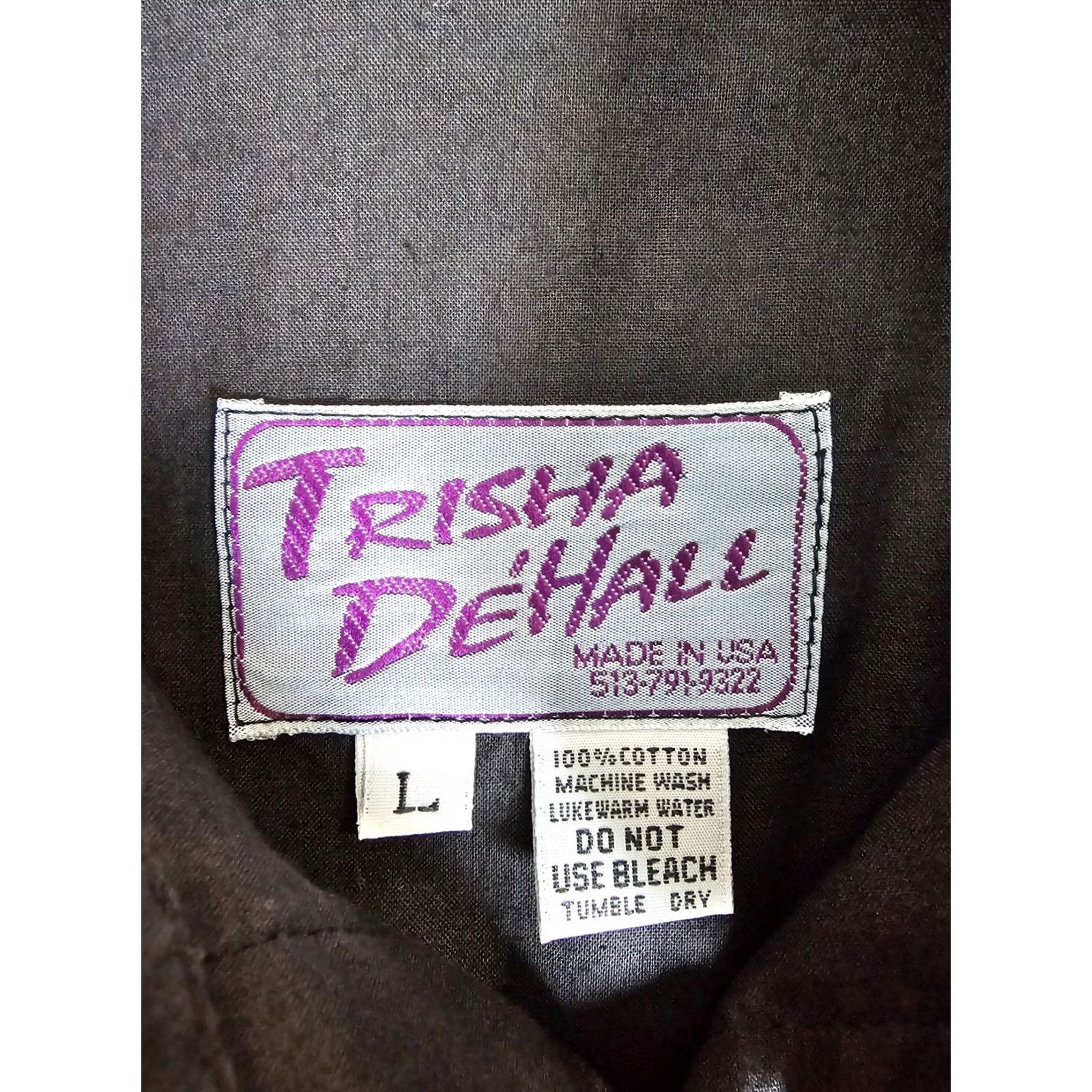 Vintage VINTAGE Trisha DeHall Black & Aztec Pearl Snap Cowboy Western Shirt Lg Mens Size Large Black Rockabilly 1980s Cowboy Western Shirt Size US L / EU 52-54 / 3 - 4 Thumbnail