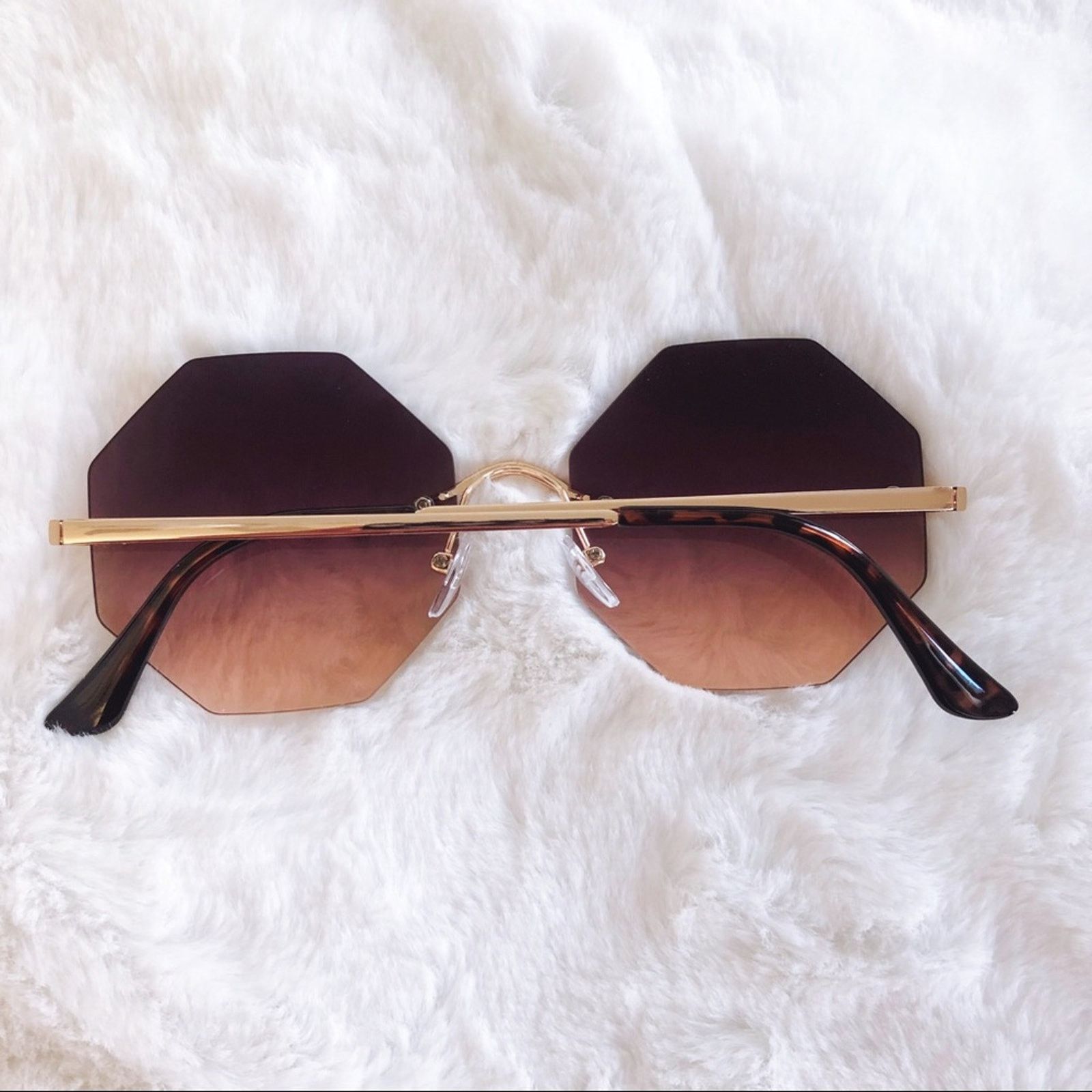 Other Alaiya Purple Octogonal Ombre Sunglasses Size ONE SIZE - 9 Thumbnail