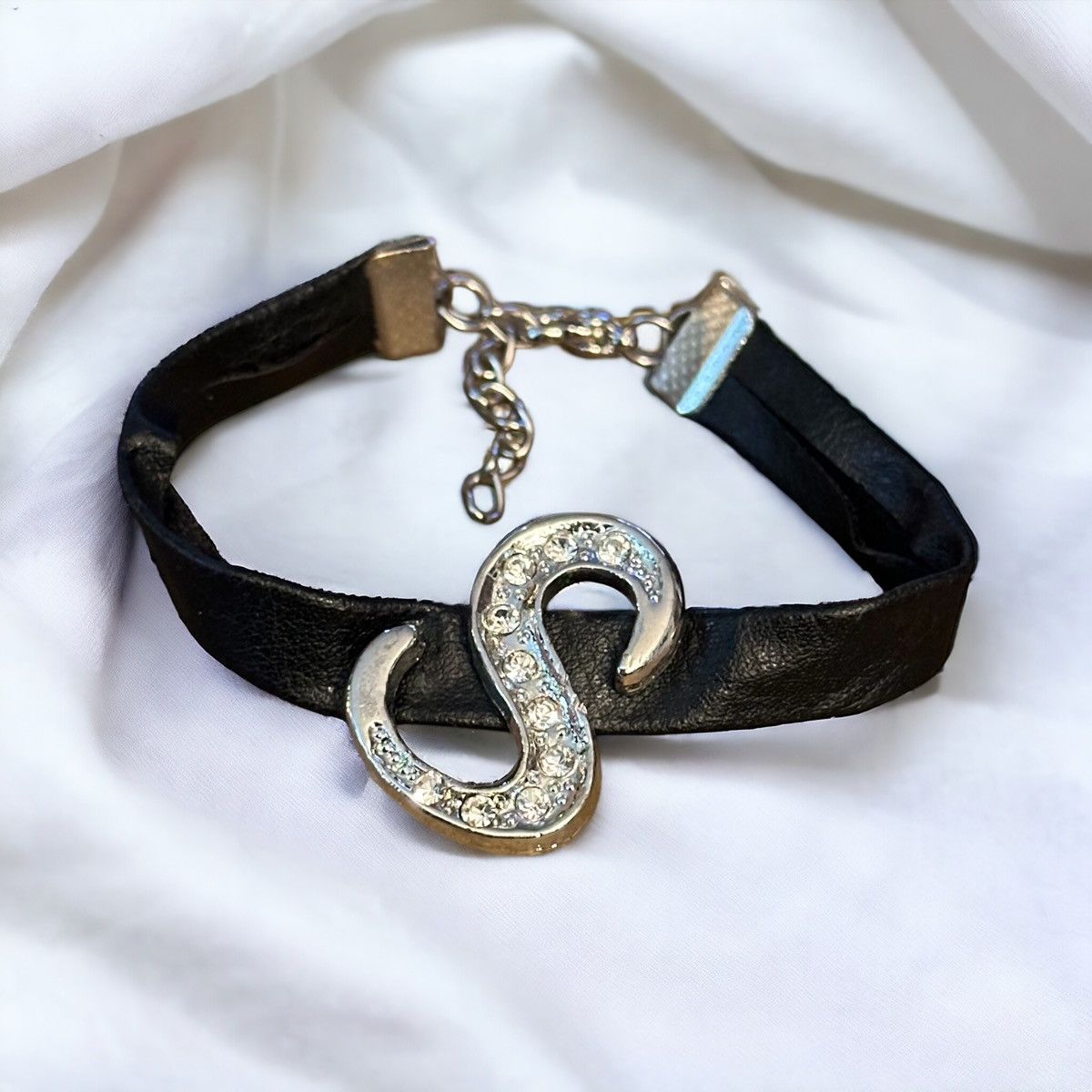 Other Paved initial S charm leather bracelet Size ONE SIZE - 1 Thumbnail