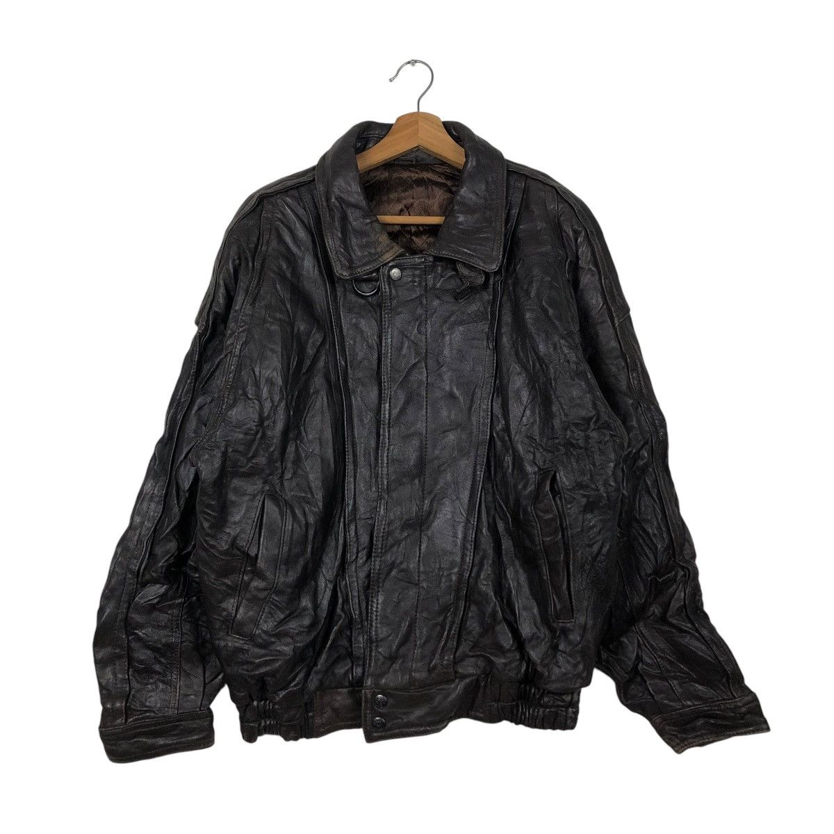 Japanese Brand 🔥VTG GENUINE LEATHER JACKET BIKER BONNEZ VOW ISSEY MIYAKE Size US L / EU 52-54 / 3 - 3 Thumbnail