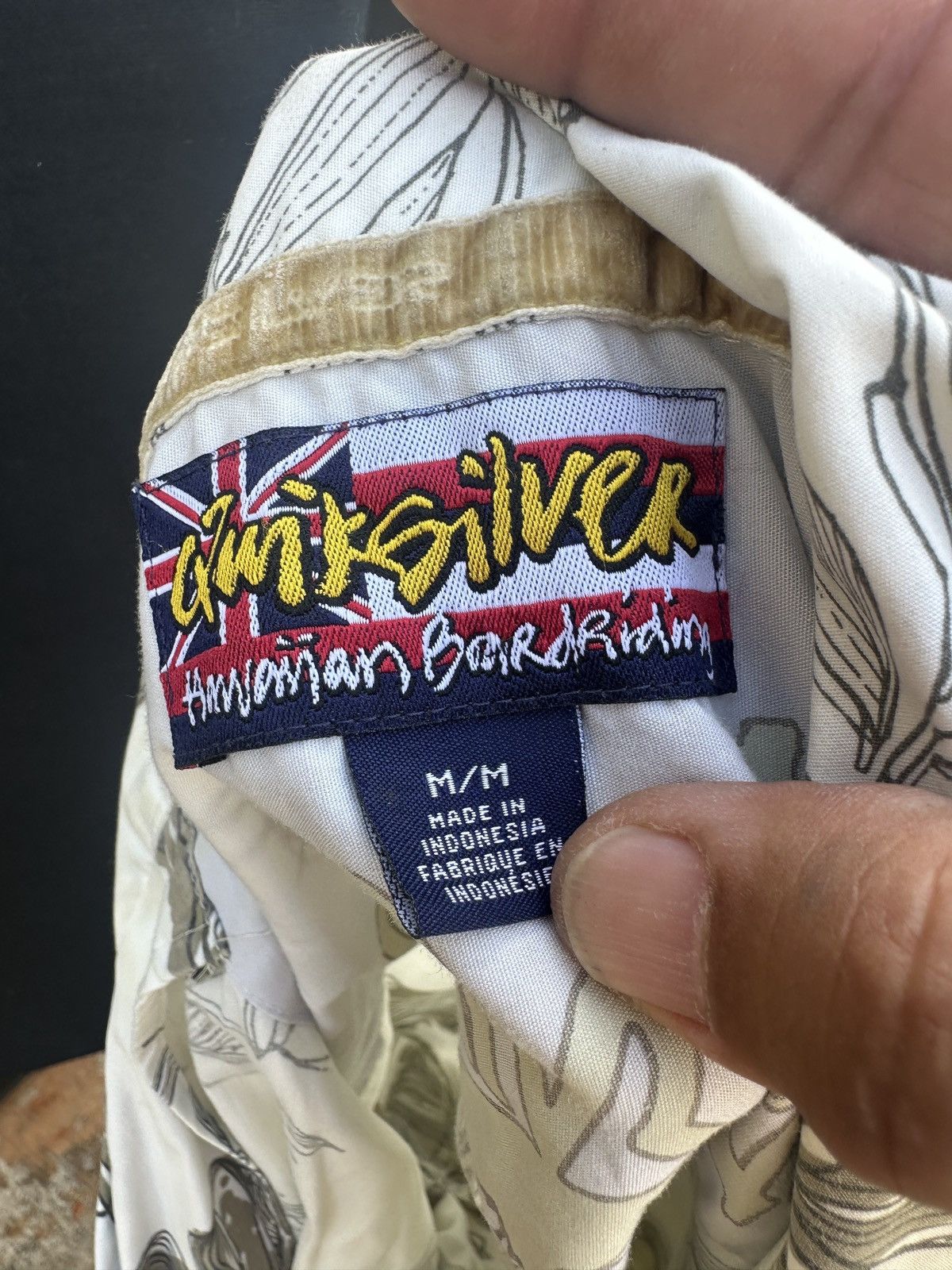 Quiksilver Quiksilver Hawaiian Print White/Gray Men's Medium Size US M / EU 48-50 / 2 - 4 Thumbnail