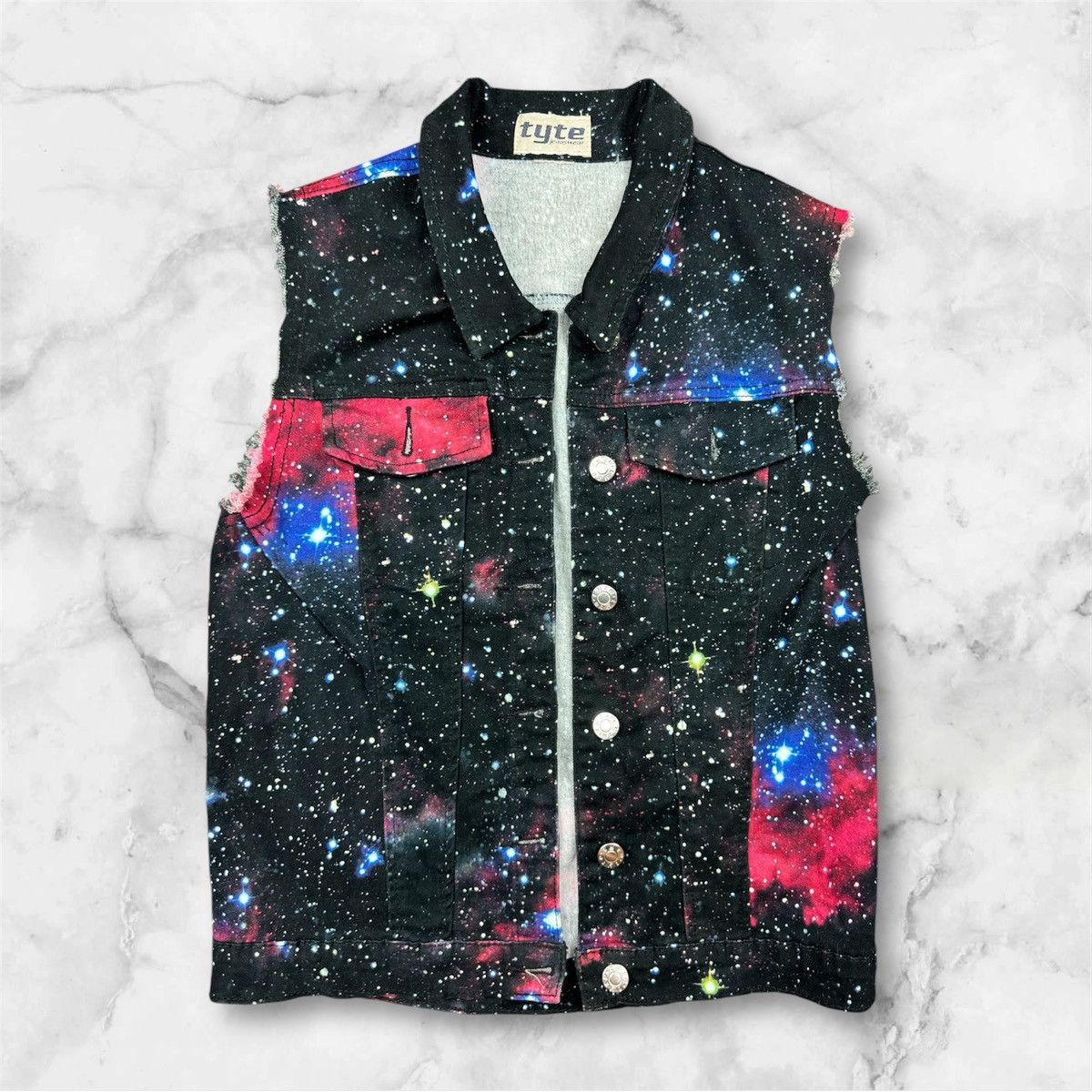 Vintage Tyte Galaxy Gilet Vest One Size Size ONE SIZE - 4 Thumbnail