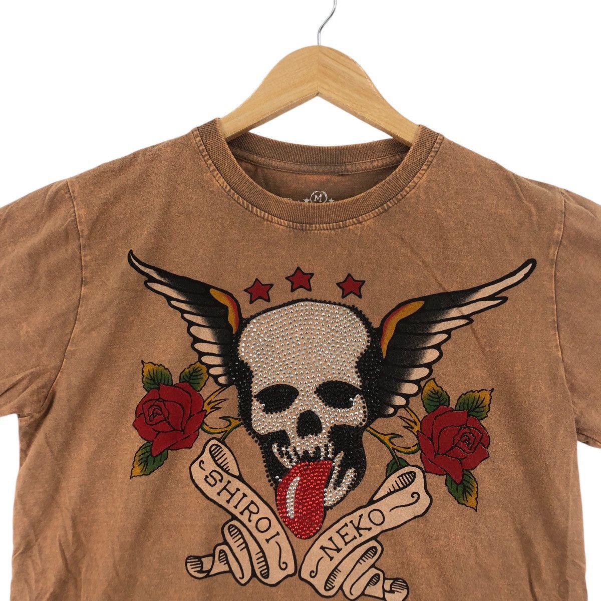 Vintage Vintage SHIROI NEKO SWAROVSKI Skull Tee Shirt Top Bones Size US M / EU 48-50 / 2 - 2 Thumbnail