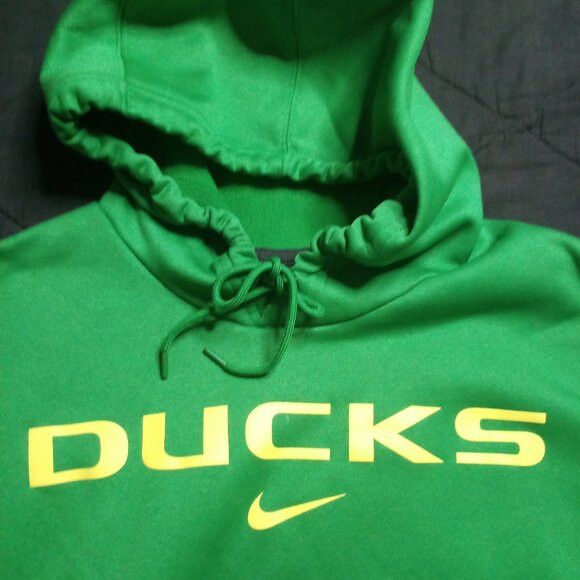 Nike Vintage Nike Dri-Fit Oregon Ducks Hoodie Sweatshirt Size US L / EU 52-54 / 3 - 1 Thumbnail