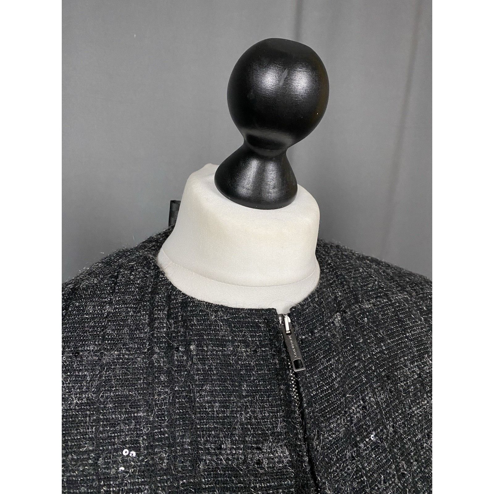 Burberry MINT! Burberry Wool Zipper Up Sequin Suit Jacket Dark Gray S Size M / US 6-8 / IT 42-44 - 7 Thumbnail
