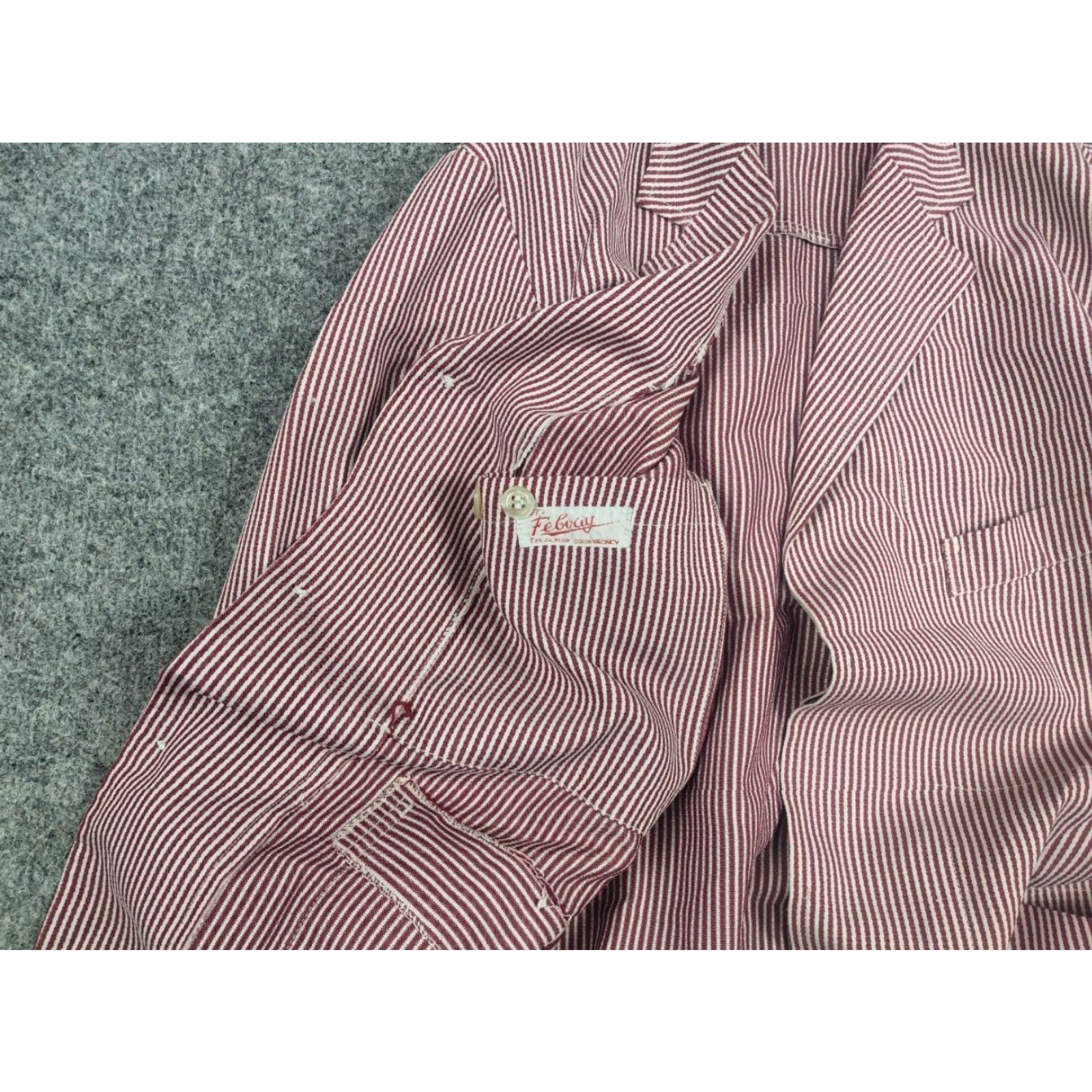 Vintage VINTAGE Febvay French Work Utility Jacket Shirt XS? (Oops) Size US L / EU 52-54 / 3 - 7 Thumbnail