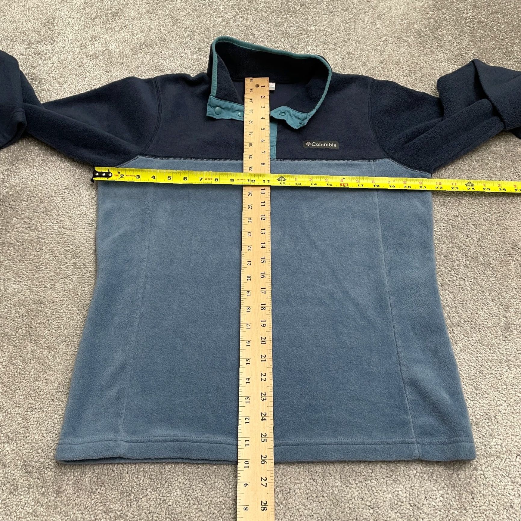 Vintage Columbia Jacket Men Small Blue Fleece Steens Mountain 1/4 Snap Button Up Outdoor Jacket/Coat Size US S / EU 44-46 / 1 - 7 Thumbnail